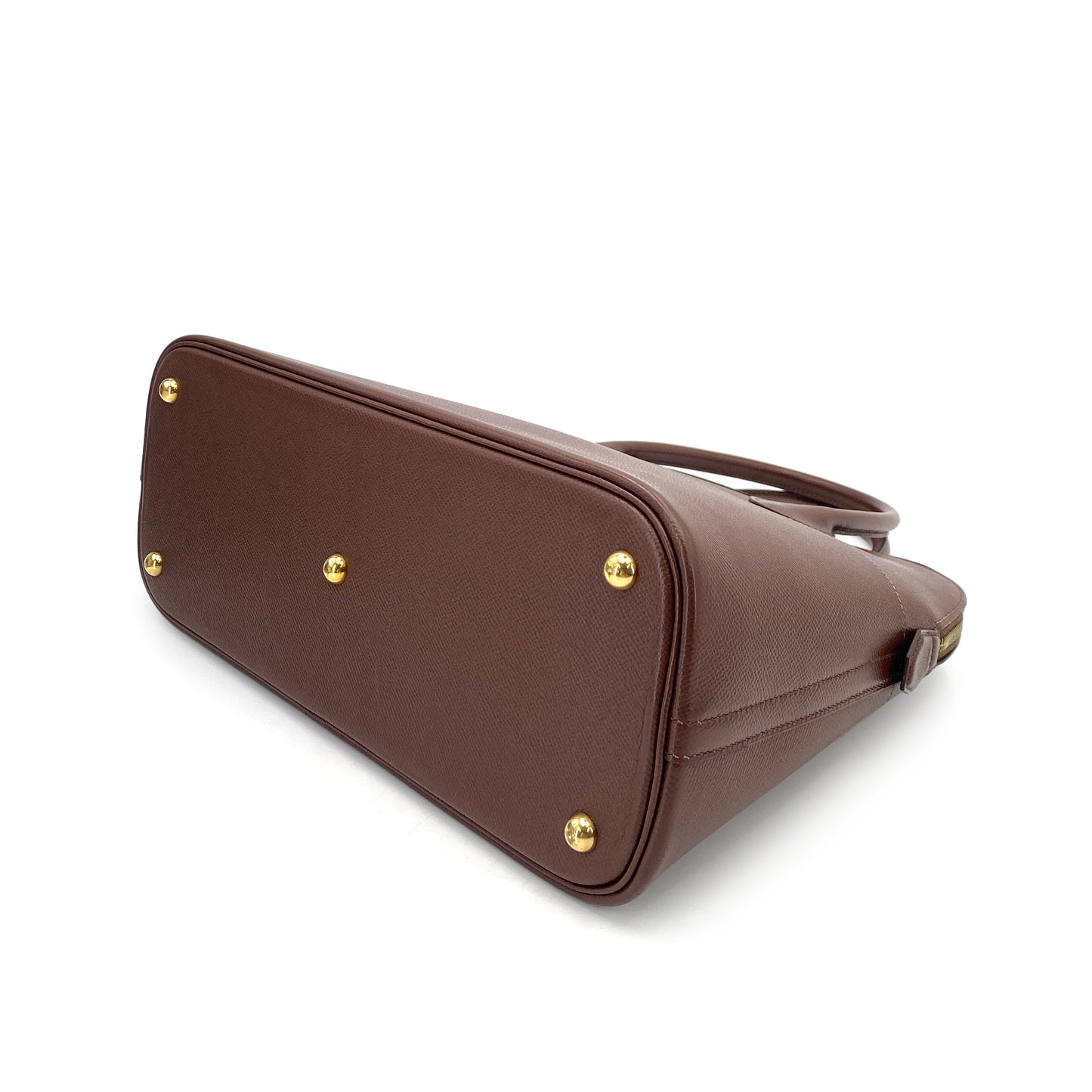 HERMES BOLIDE 35 HAVANE COUCHEVEL HAND SHOULDER BAG □C 90249470