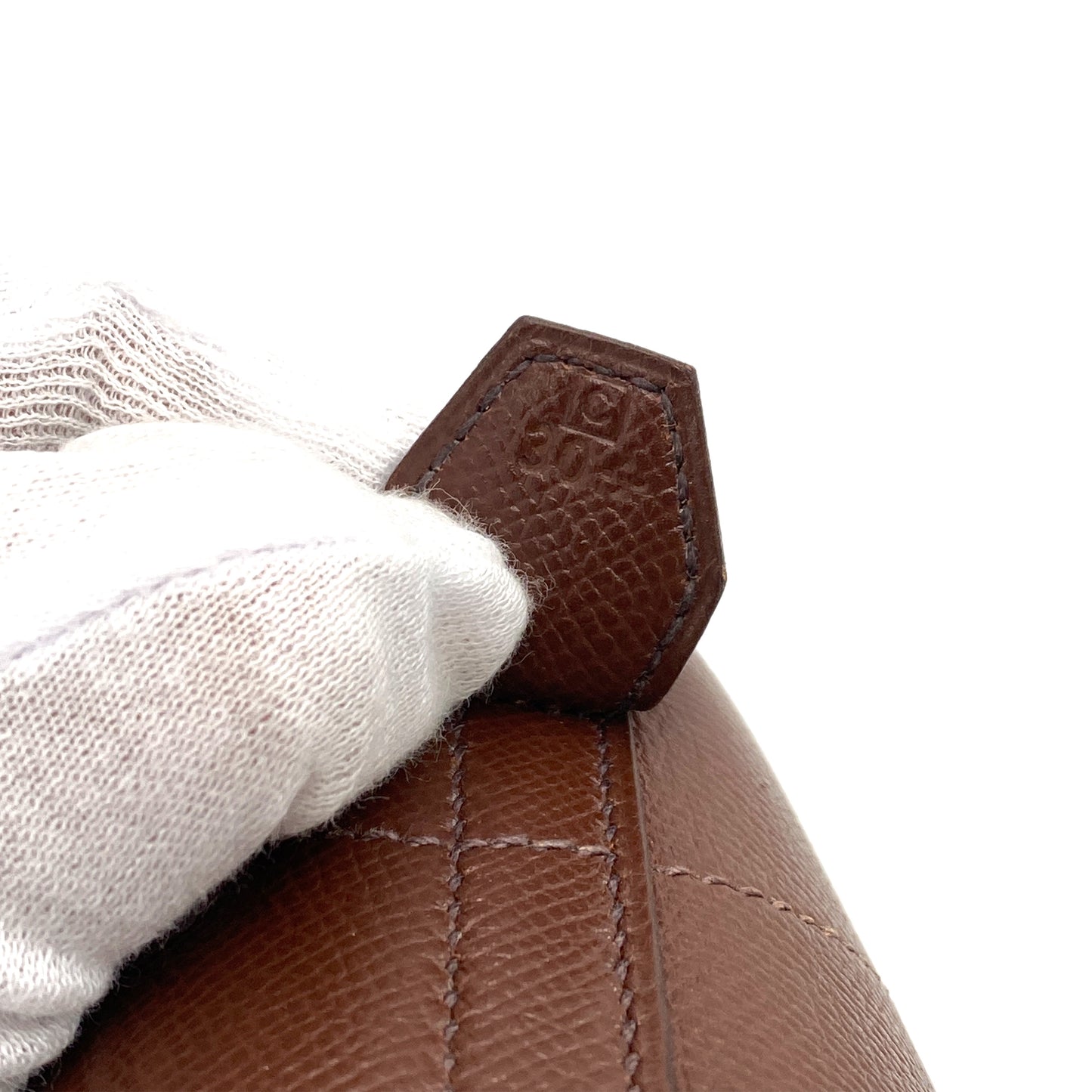 HERMES BOLIDE 35 HAVANE COUCHEVEL HAND SHOULDER BAG □C 90249470