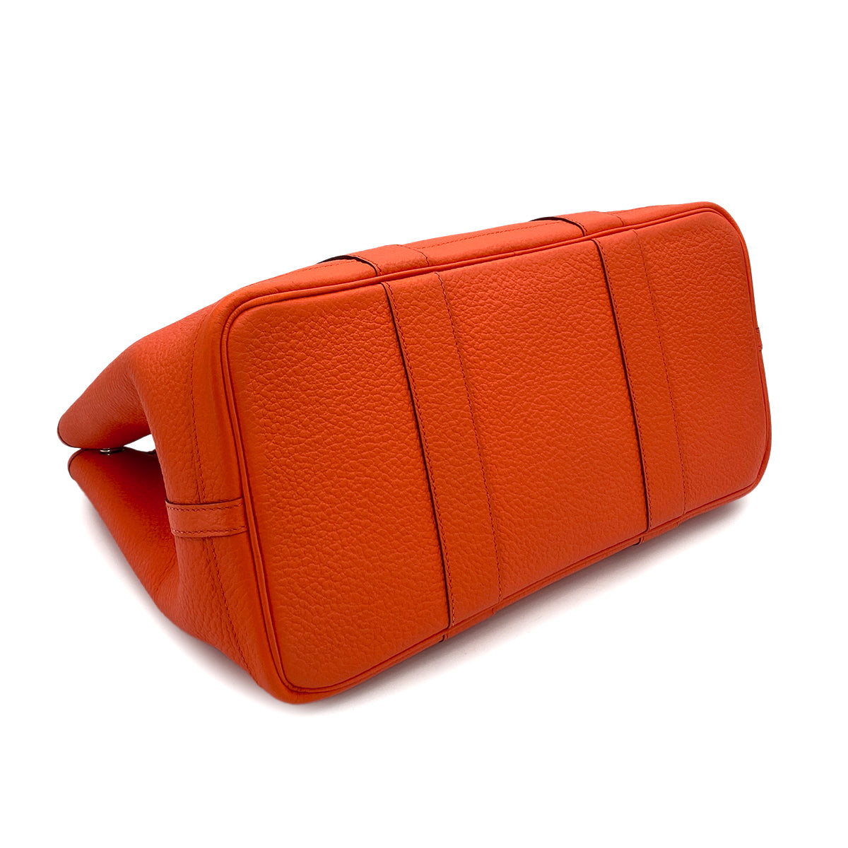 HERMES GARDEN PARTY PM CAMAILS ORANGE POPPY VACHE COUNTRY TOTE BAG A 90249814