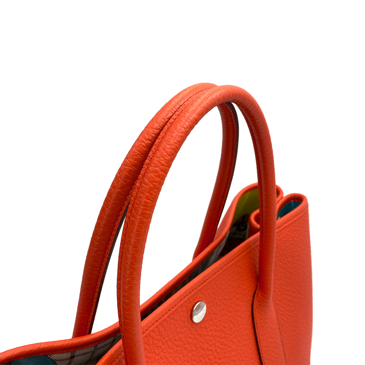 HERMES GARDEN PARTY PM CAMAILS ORANGE POPPY VACHE COUNTRY TOTE BAG A 90249814