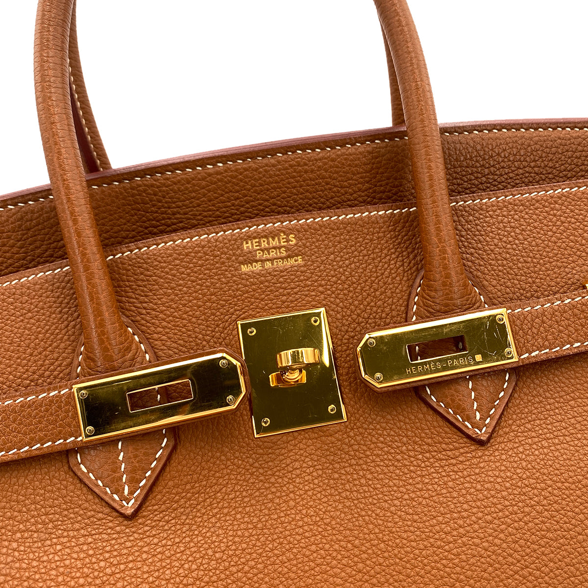 HERMES BIRKIN 35 GOLD TAURILLON CLEMENCE HAND BAG □E GHW 90249819