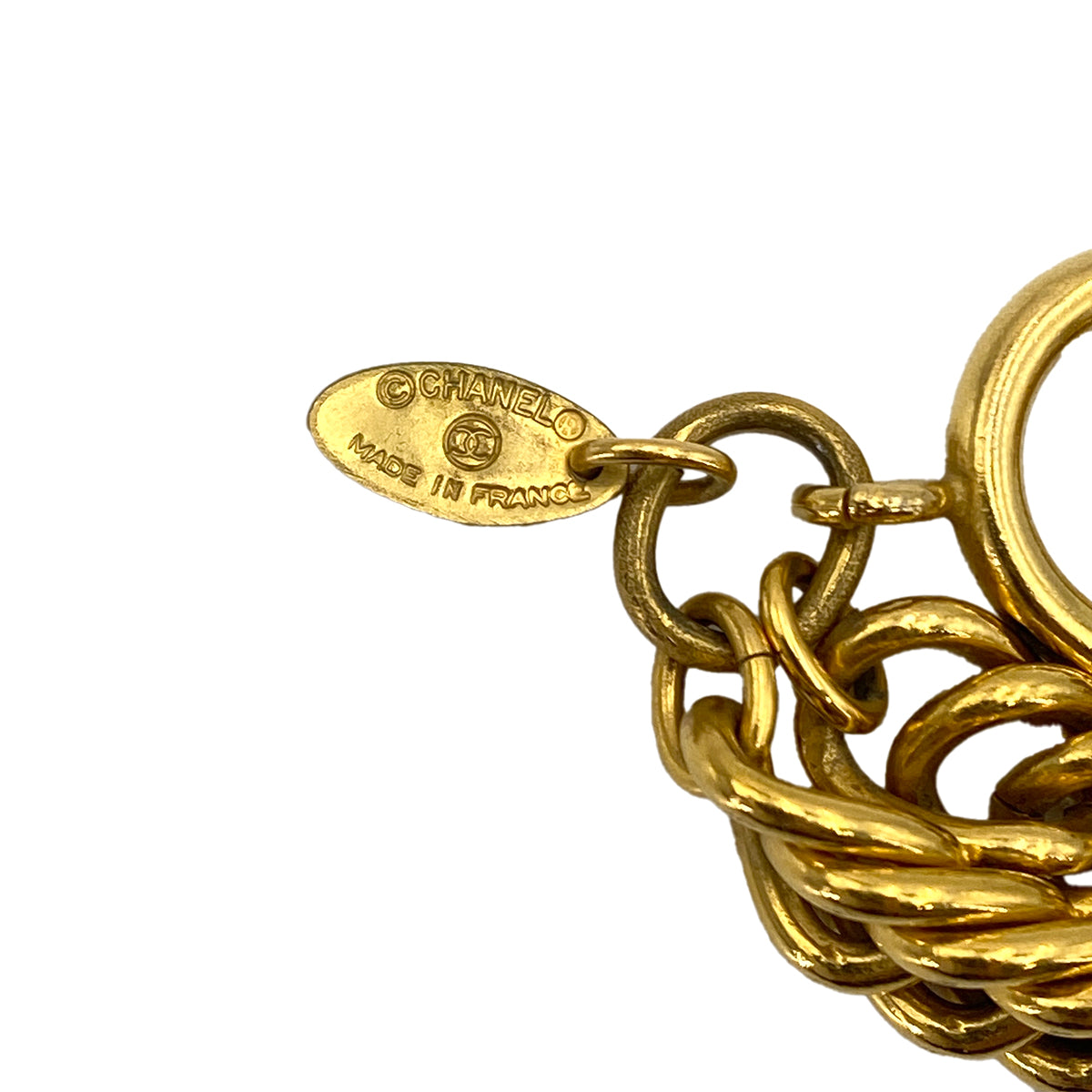 CHANEL VINTAGE MATELASSE LOGO NECKLACE ACCESSORY 90249833