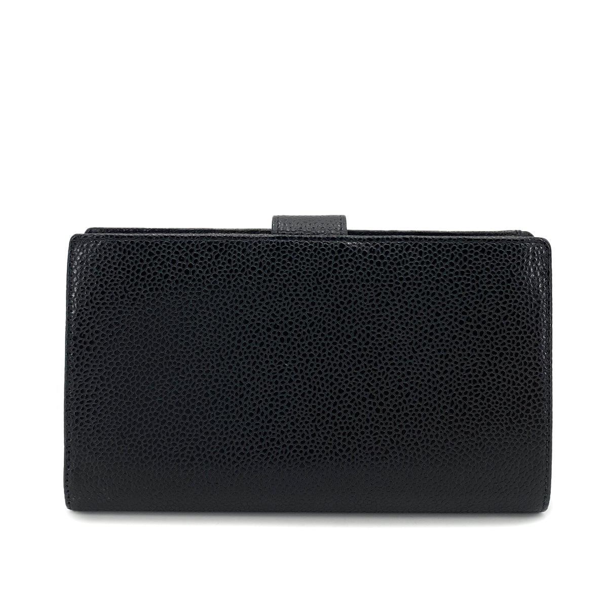 CHANEL VINTAGE BIFOLD LONG WALLET BLACK CAVIAR SKIN 90249883