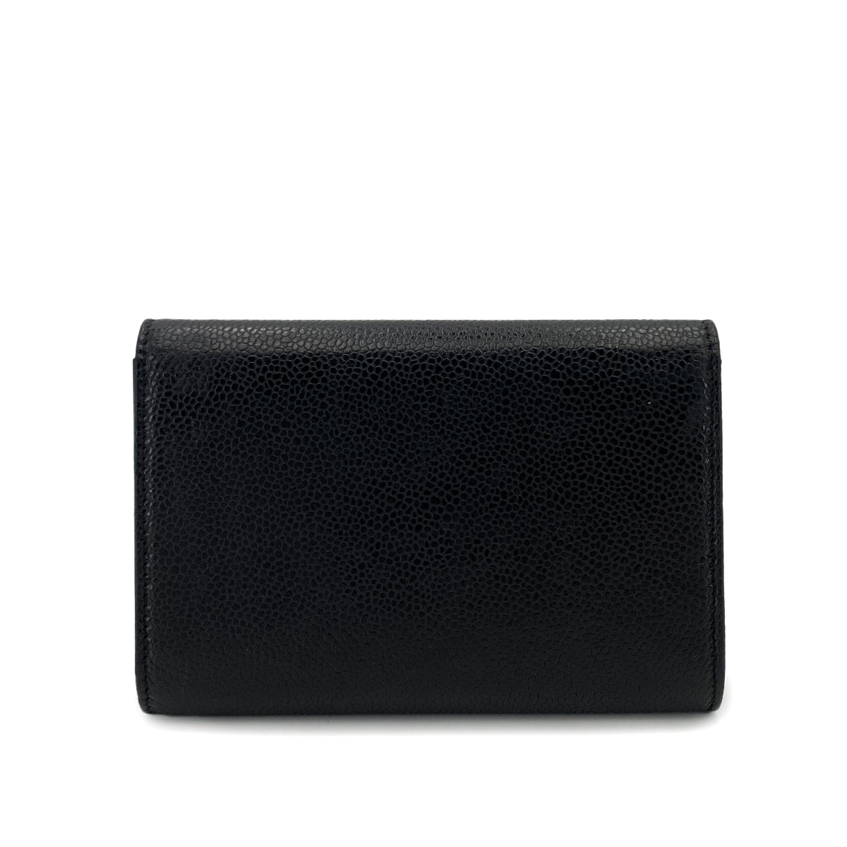 CHANEL BIFOLD COMPACT WALLET BLACK CAVIAR SKIN 90249884