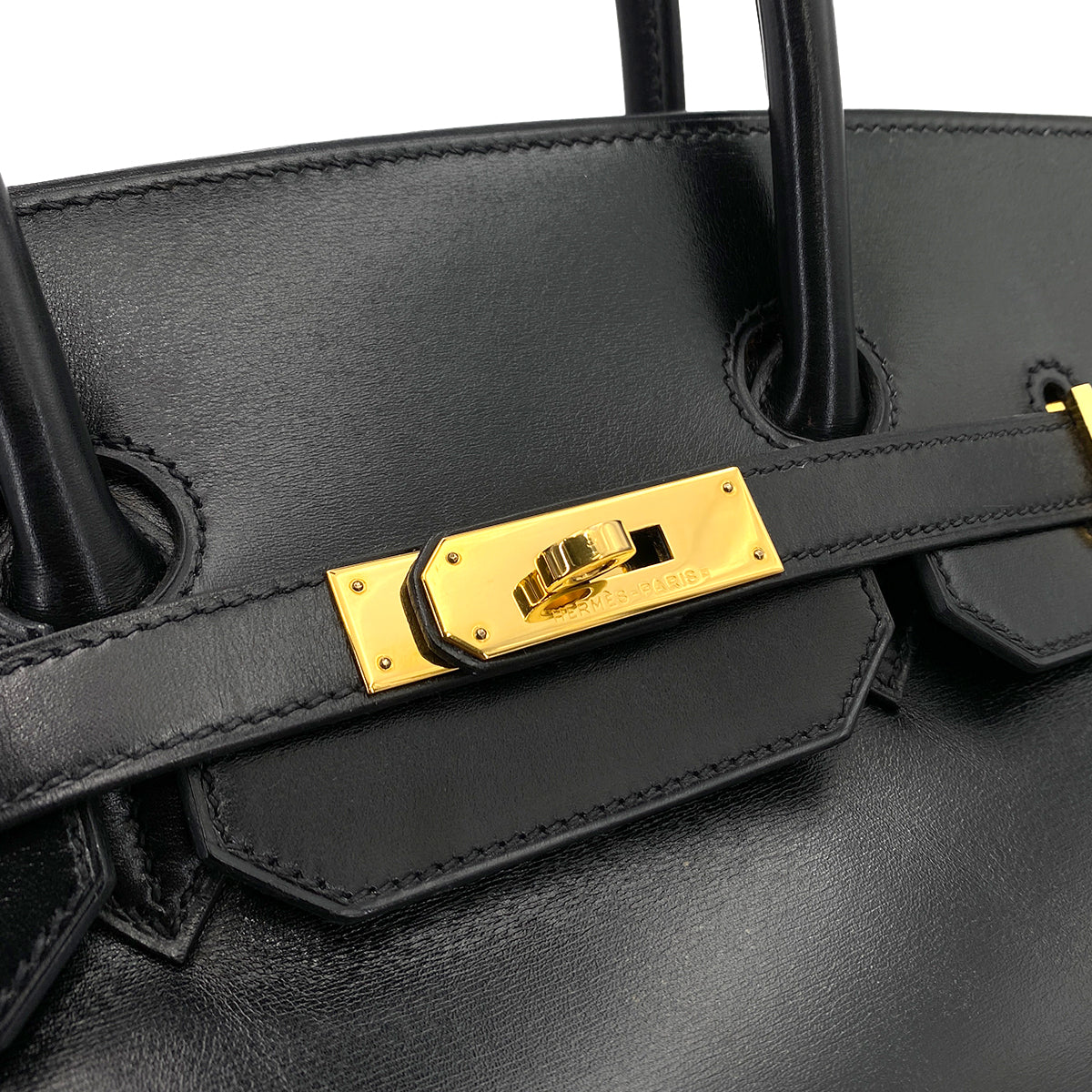 HERMES BIRKIN 35 BLACK BOXCALF HAND BAG □G 90249939