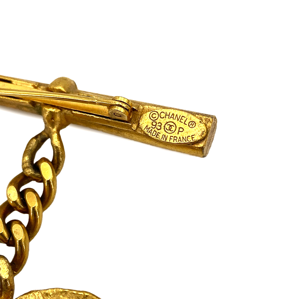 CHANEL VINTAGE HEART&ARROW BROOCH GOLD ACCESSORY 93P 90250077