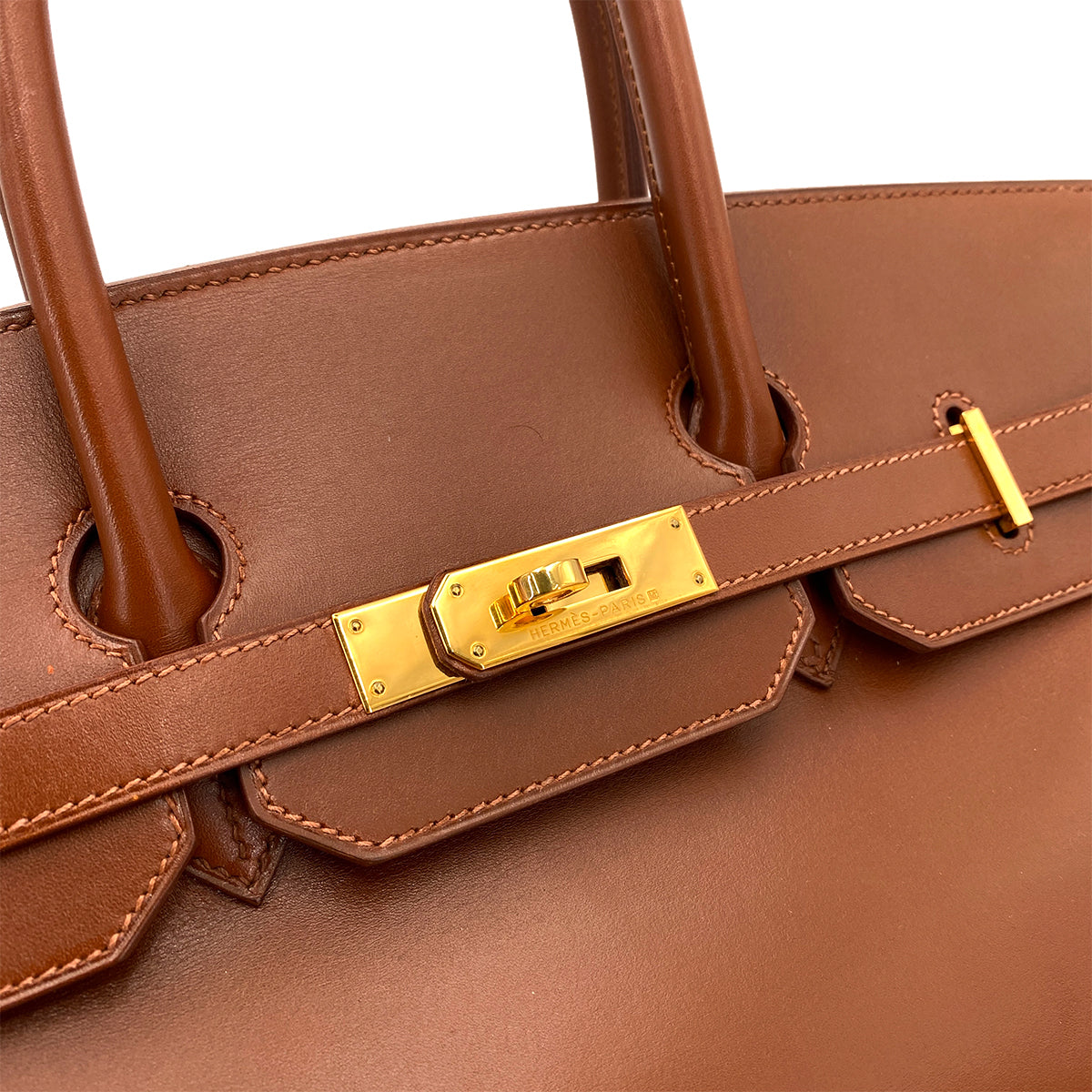 HERMES BIRKIN 35 BROWN TYPE BOXCALF HAND BAG □G 90250080