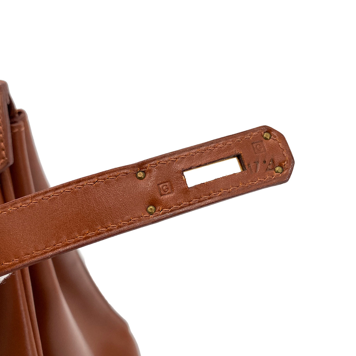 HERMES BIRKIN 35 BROWN TYPE BOXCALF HAND BAG □G 90250080