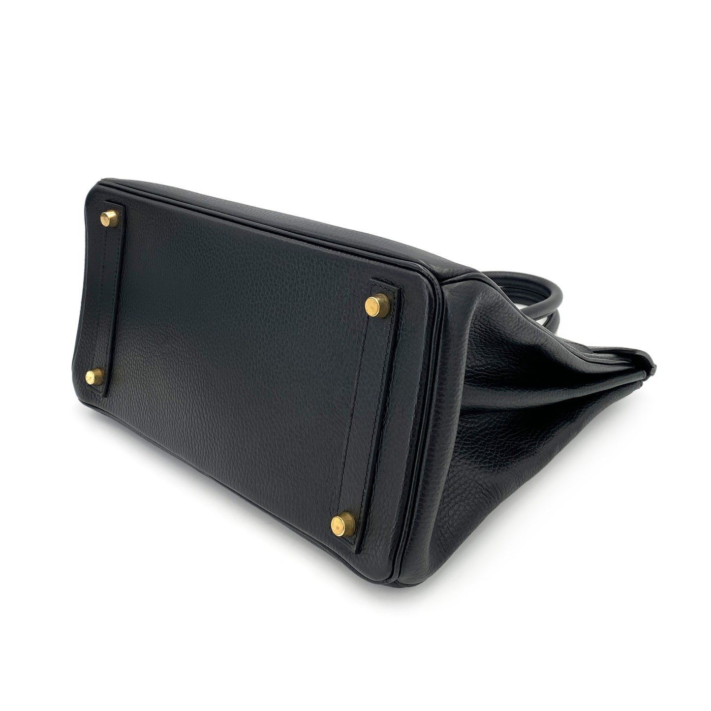 HERMES HAUT A COURROIES 32 BLACK ARDENNES HAND BAG □B 90250275