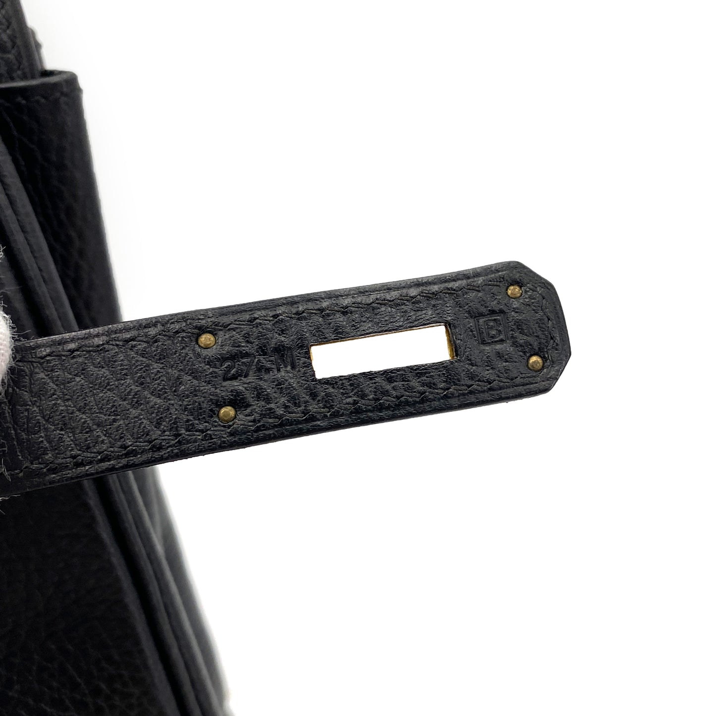 HERMES HAUT A COURROIES 32 BLACK ARDENNES HAND BAG □B 90250275