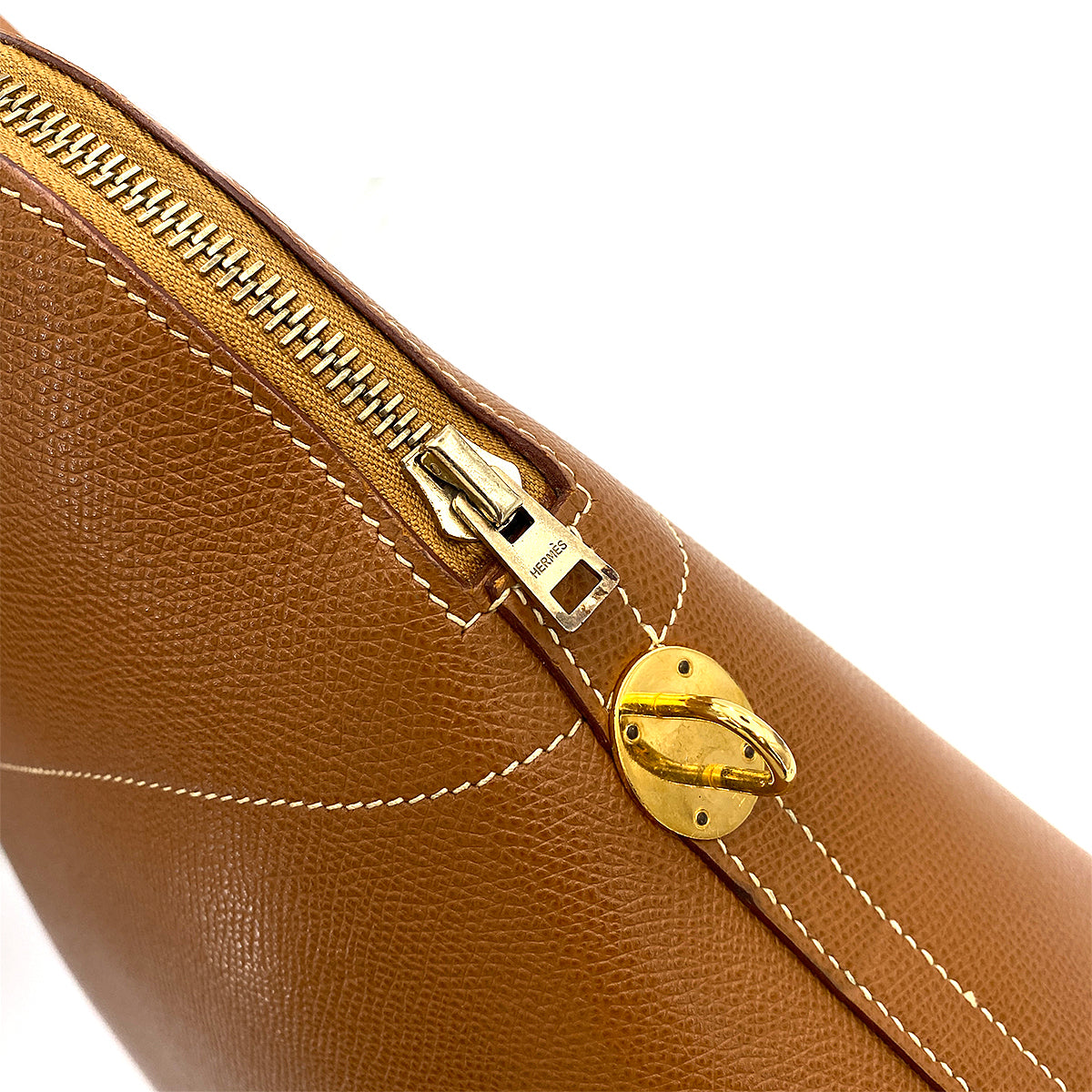 HERMES BOLIDE 31 GOLD COUCHEVEL HAND BAG □E 90250276