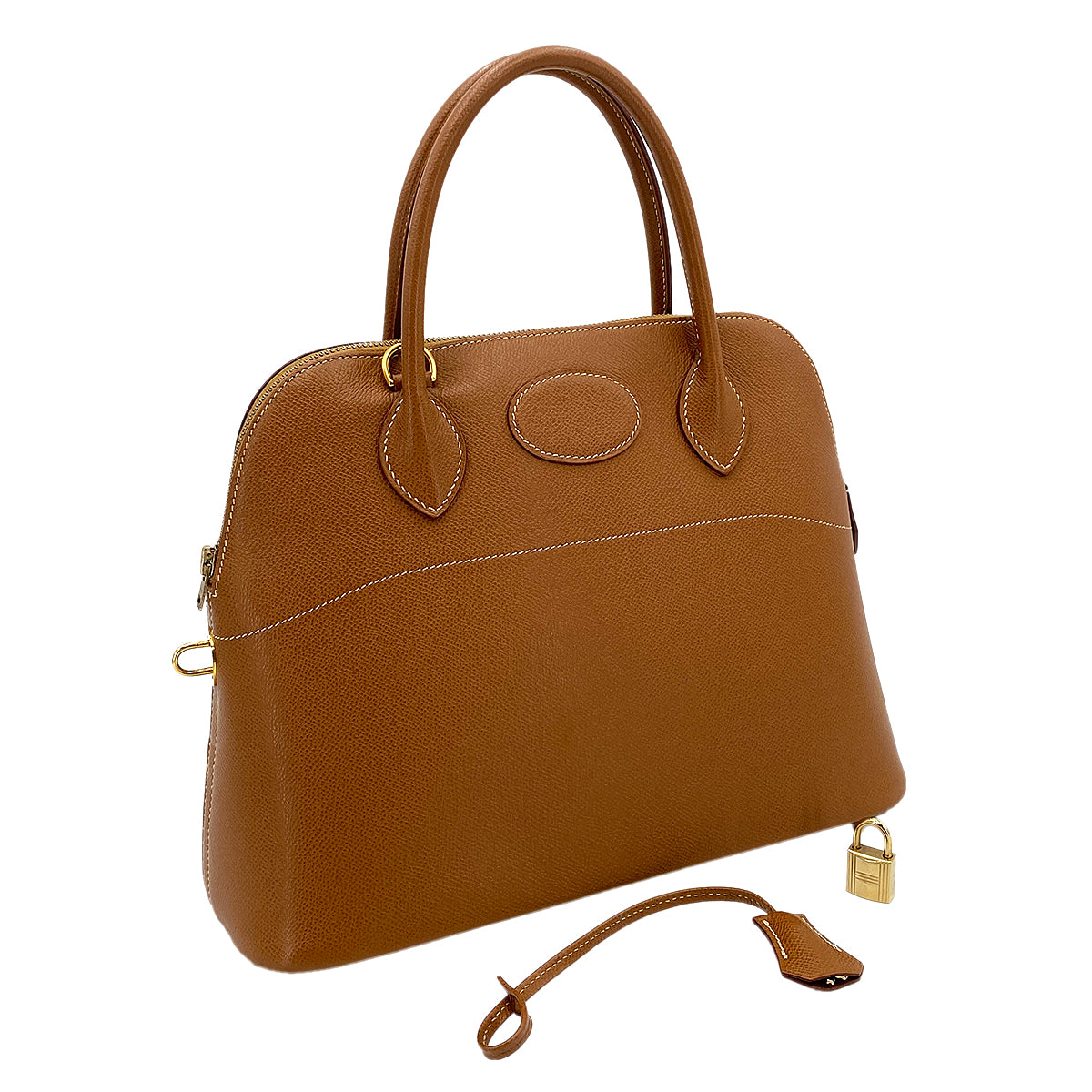 HERMES BOLIDE 31 GOLD COUCHEVEL HAND BAG □E 90250276