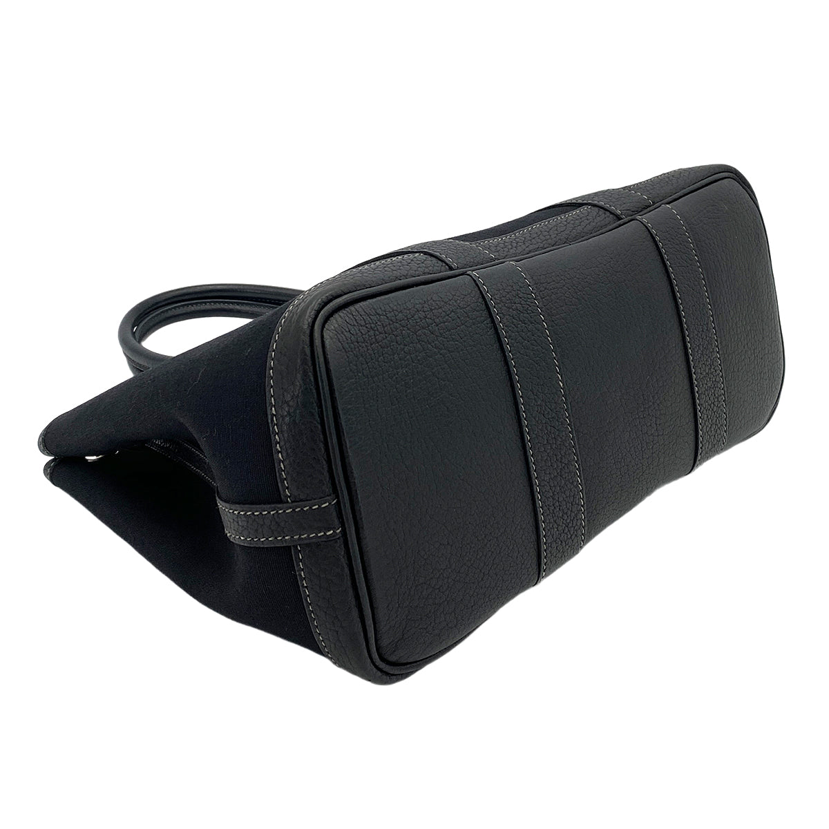 HERMES GARDEN PARTY TPM BLACK TOILE OFFICIER HAND SHOULDER BAG □I 90250281