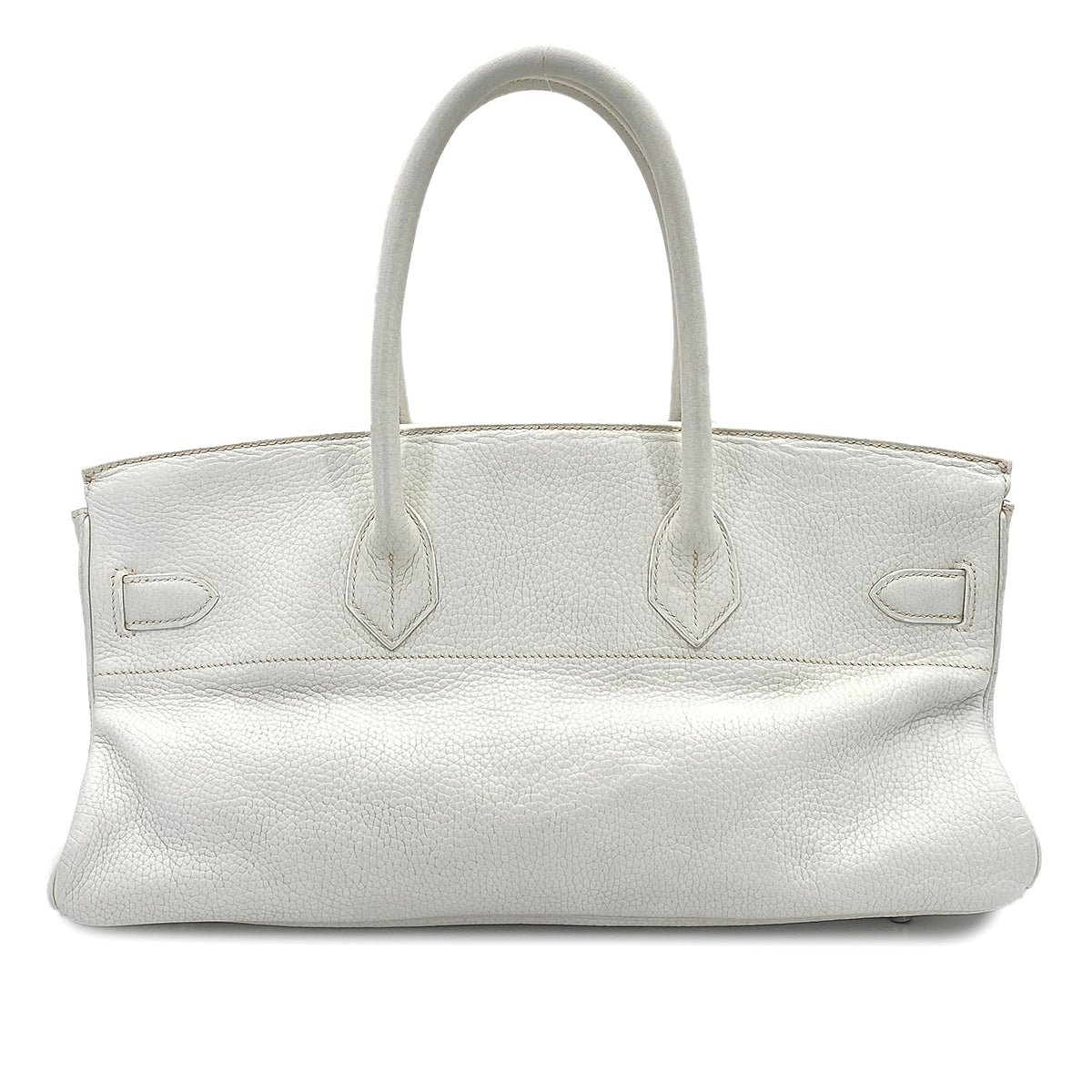 HERMES SHOULDER BIRKIN 42 WHITE TAURILLON CLEMENCE HAND BAG □J SHW 90250282