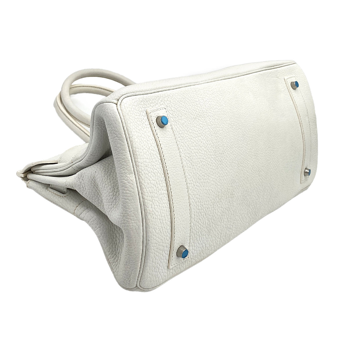 HERMES SHOULDER BIRKIN 42 WHITE TAURILLON CLEMENCE HAND BAG □J SHW 90250282