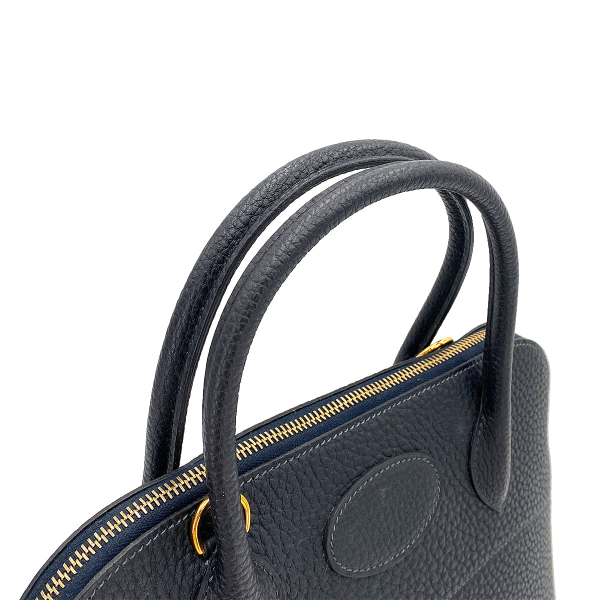 HERMES BOLIDE 31 BLUE INDIGO FJORD HAND SHOULDER BAG □H 90250286
