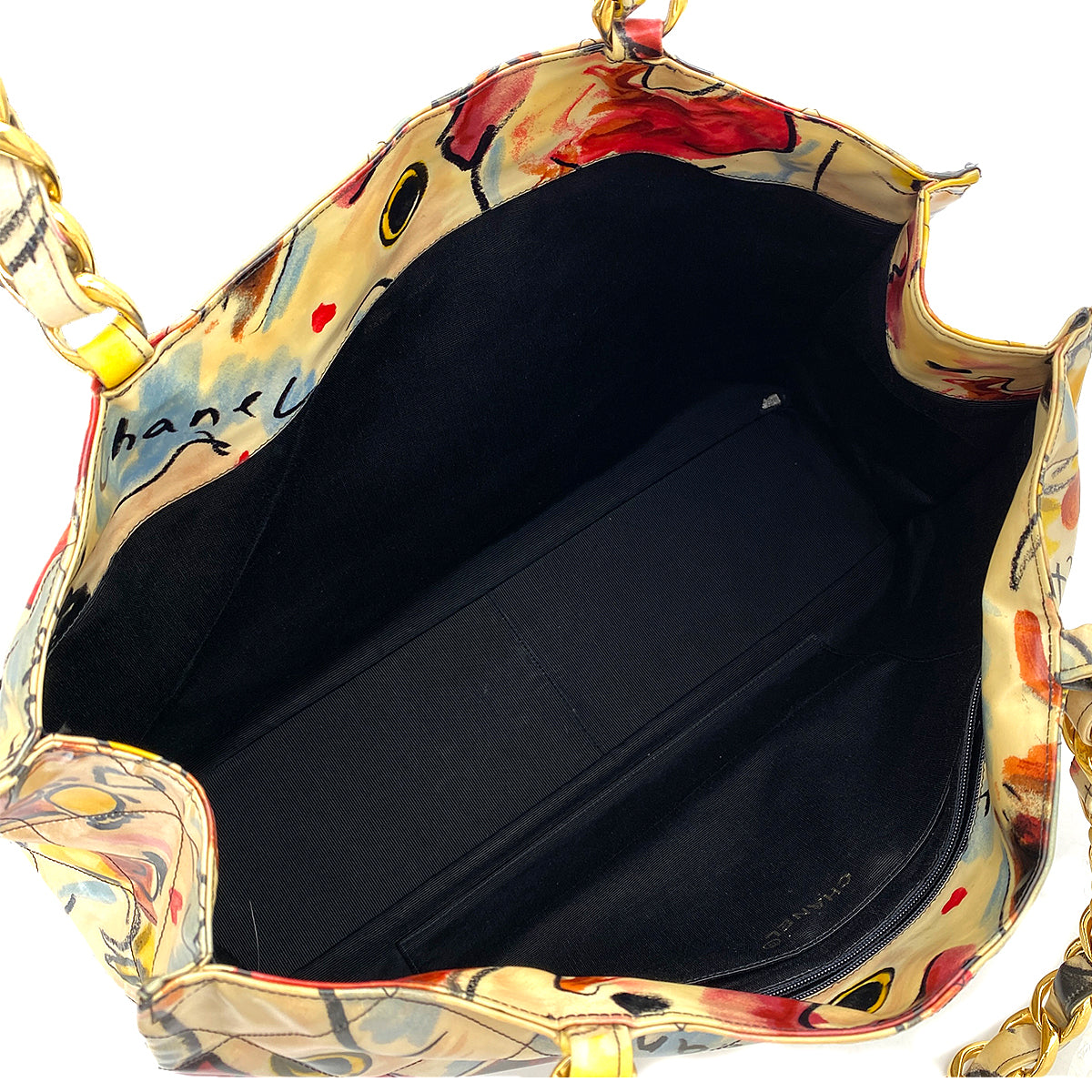 CHANEL VINTAGE COCOMARK TOTE BAG MULTI COLOR VINYL ENAMEL 90250459