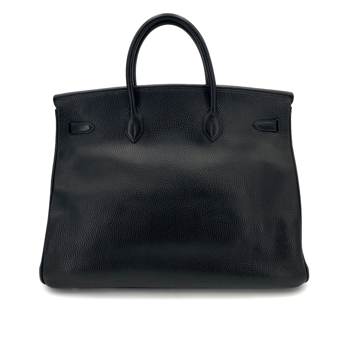 HERMES BIRKIN 40 BLACK ARDENNES HAND BAG □A 90250462