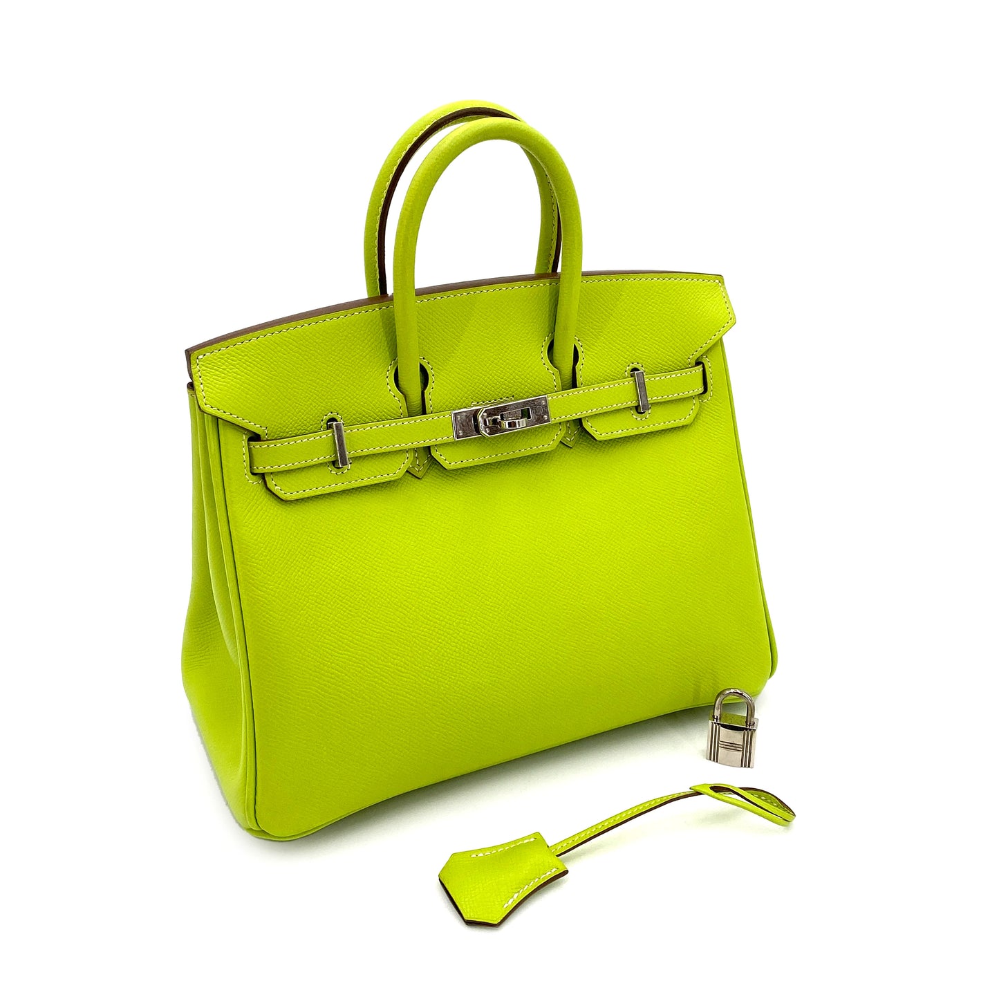 HERMES CANDY BIRKIN 25 KIWI LICHEN EPSOM HAND BAG □O SHW 90250463