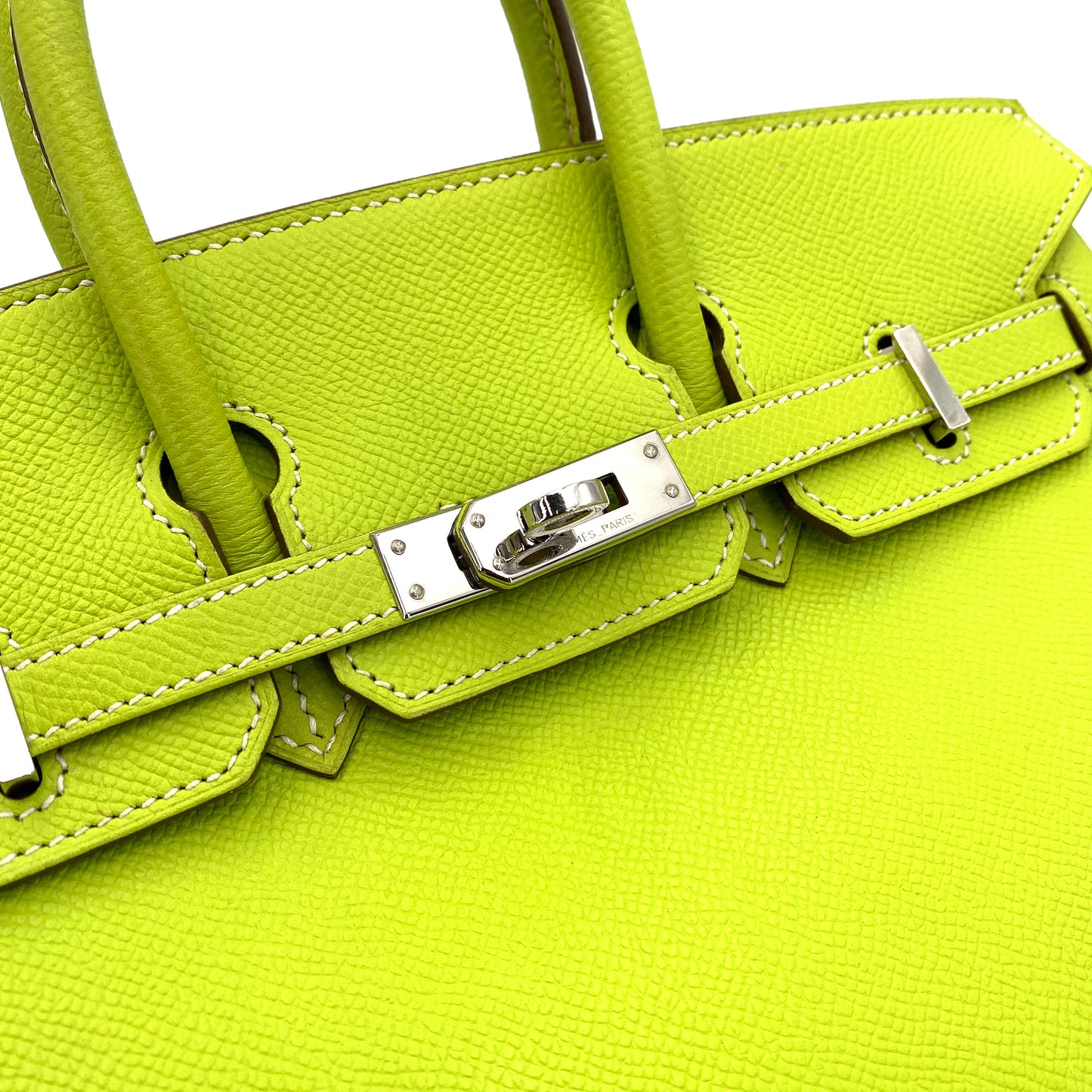 HERMES CANDY BIRKIN 25 KIWI LICHEN EPSOM HAND BAG □O SHW 90250463