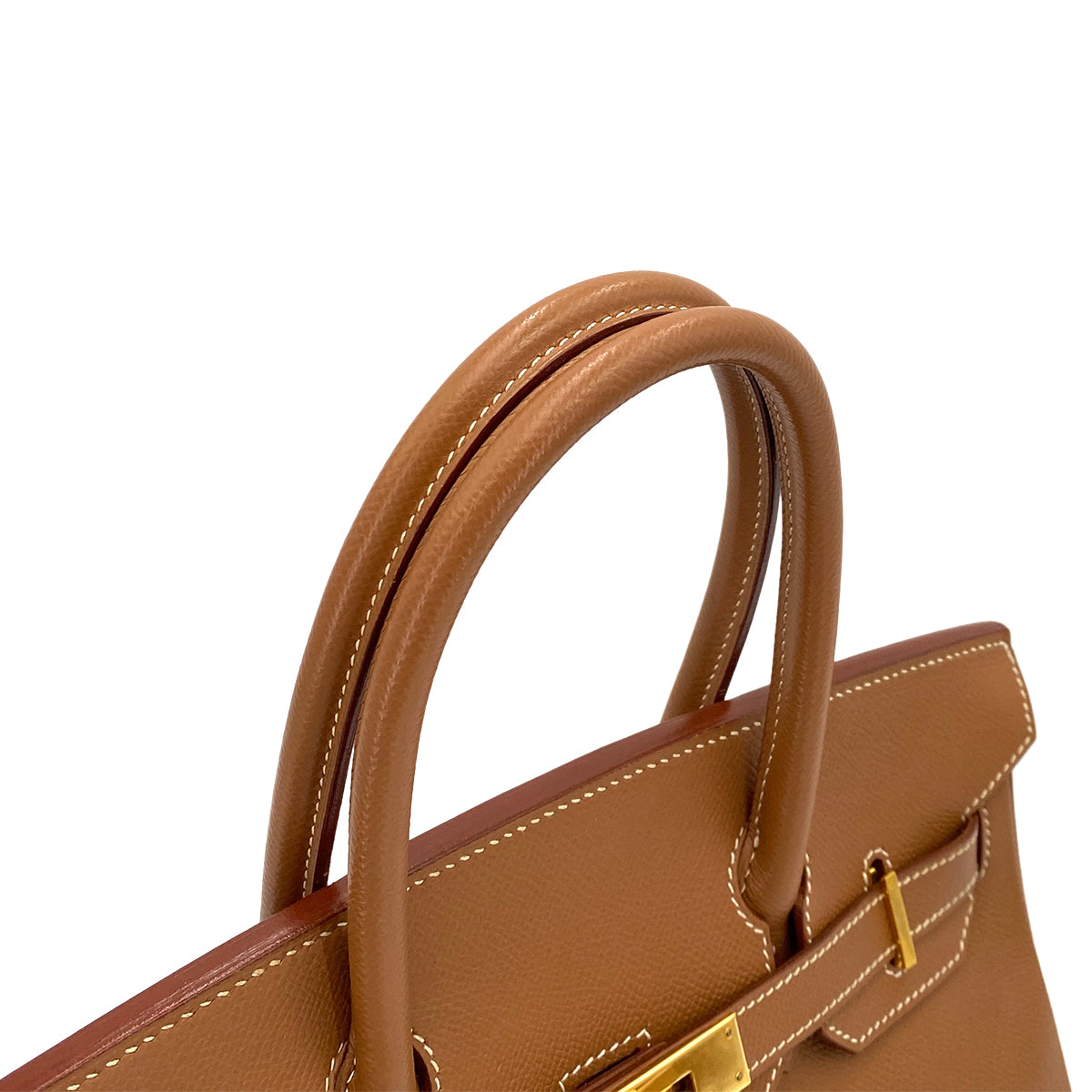 HERMES BIRKIN 30 GOLD COUCHEVEL HAND BAG □C 90250502