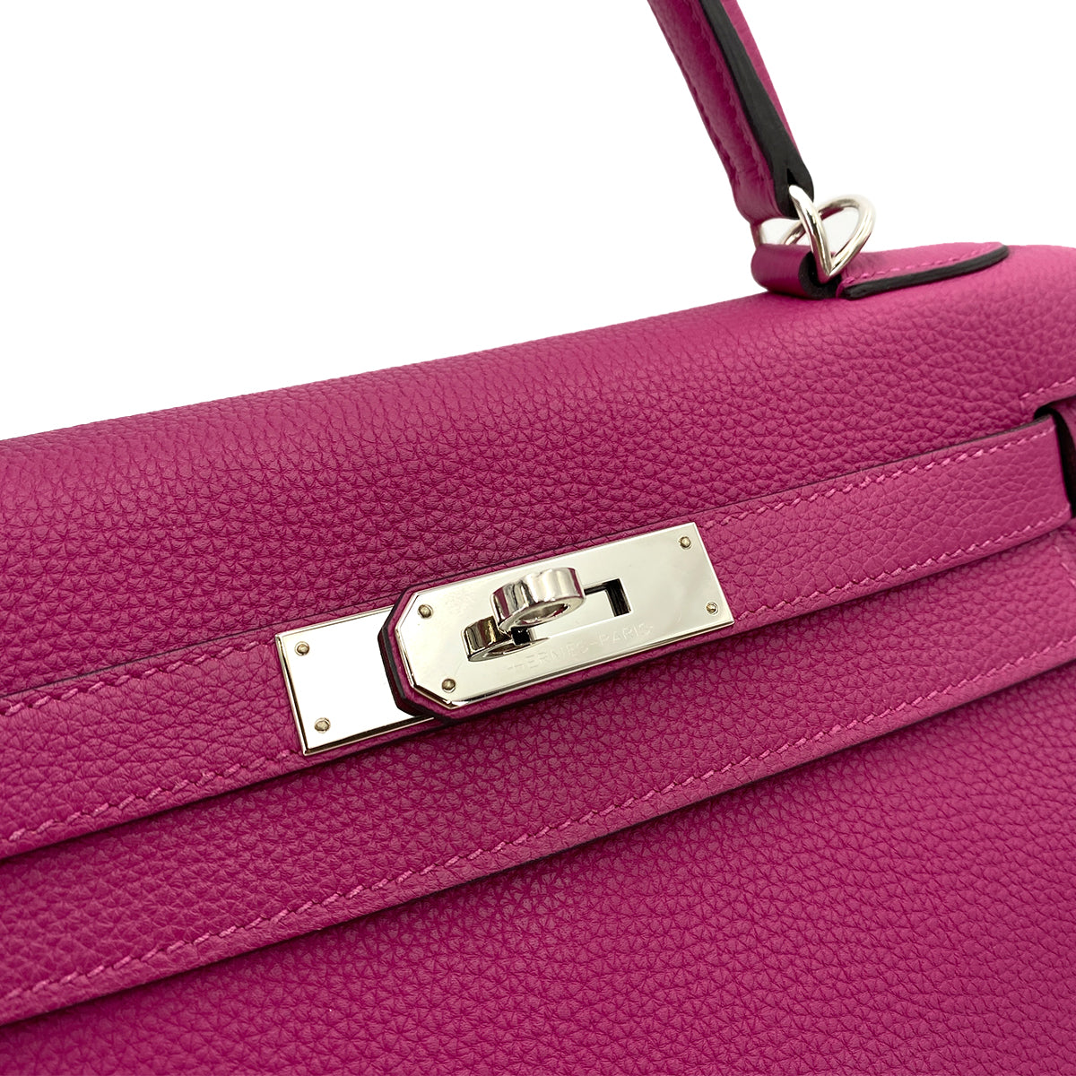 HERMES KELLY 28 RETOURNE ROSE PURPLE TOGO HAND SHOULDER BAG C SHW 90250504