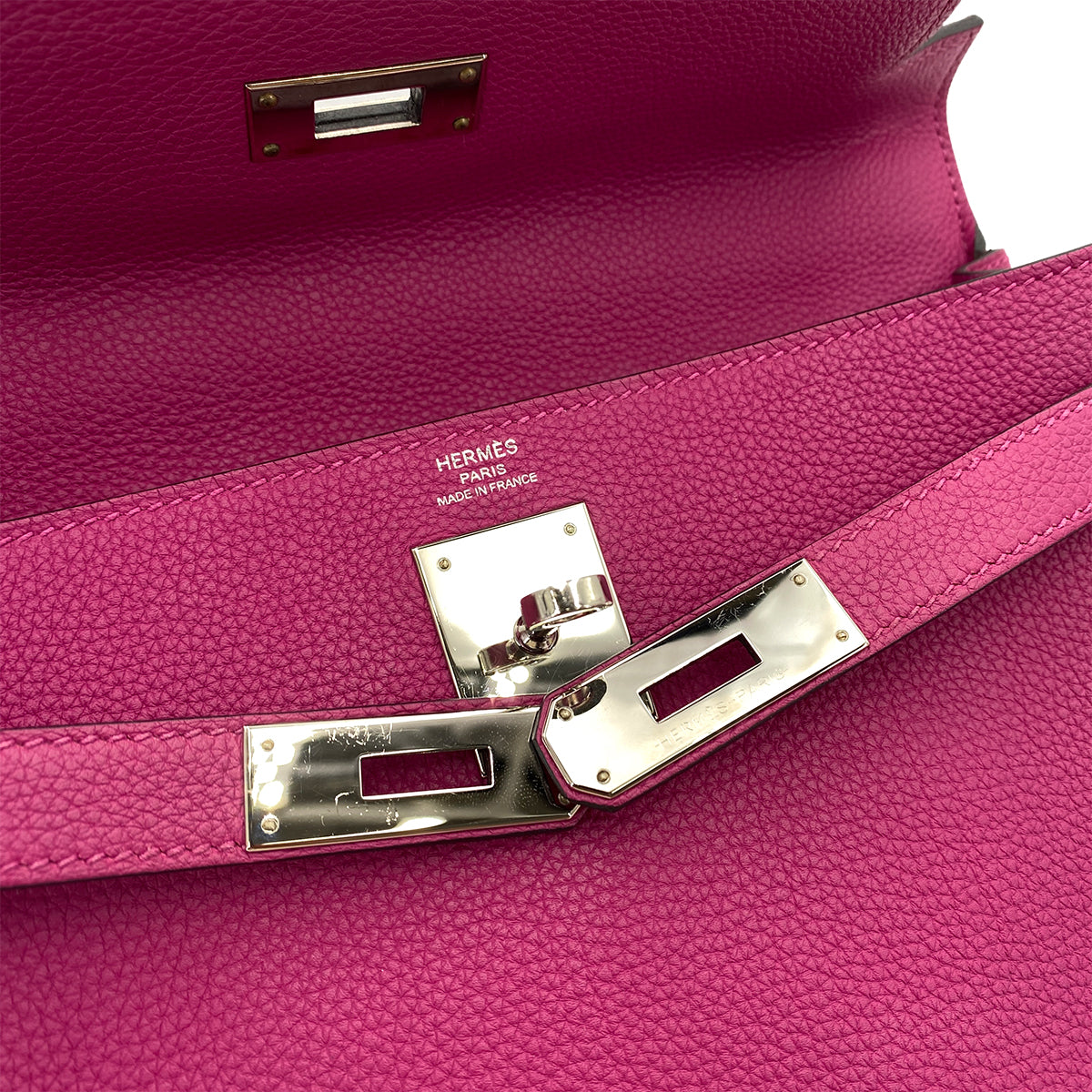 HERMES KELLY 28 RETOURNE ROSE PURPLE TOGO HAND SHOULDER BAG C SHW 90250504