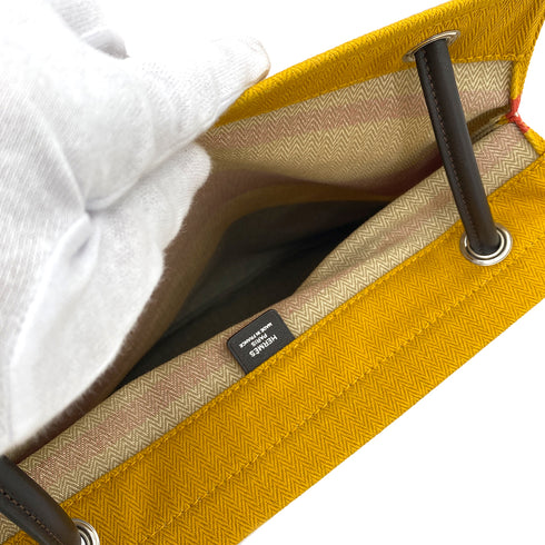 HERMES SAC ALINE MM LOCABAL JAUNE TOILE CHEVRON SWIFT SHOULDER BAG Z 90250506 - PURPOSE