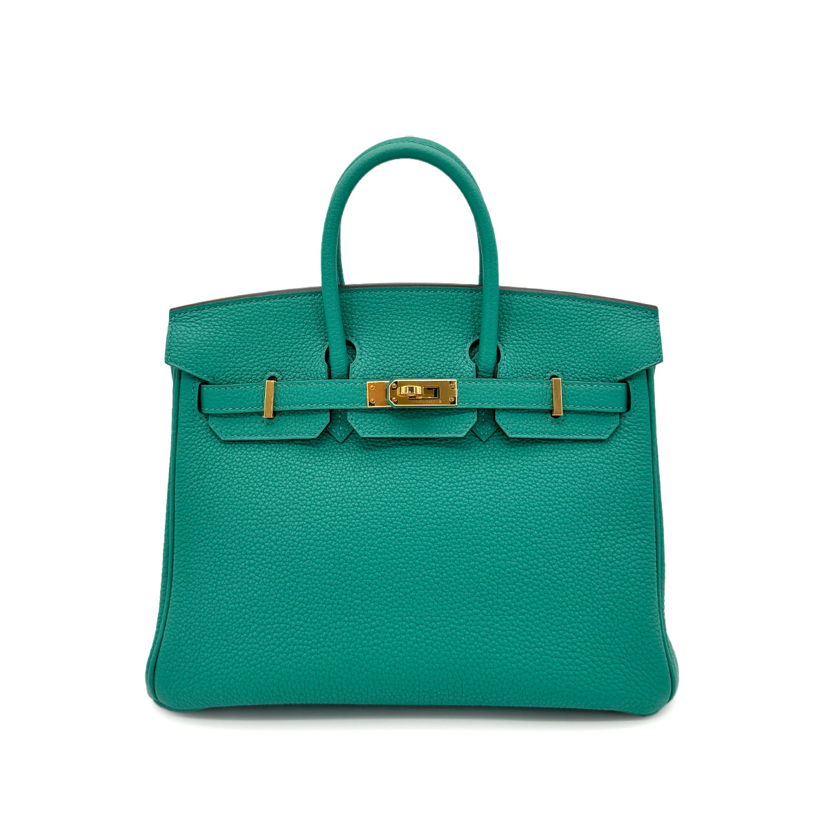HERMES BIRKIN 25 VERT VERONE TAURILLON CLEMENCE HAND BAG D GHW 90250513