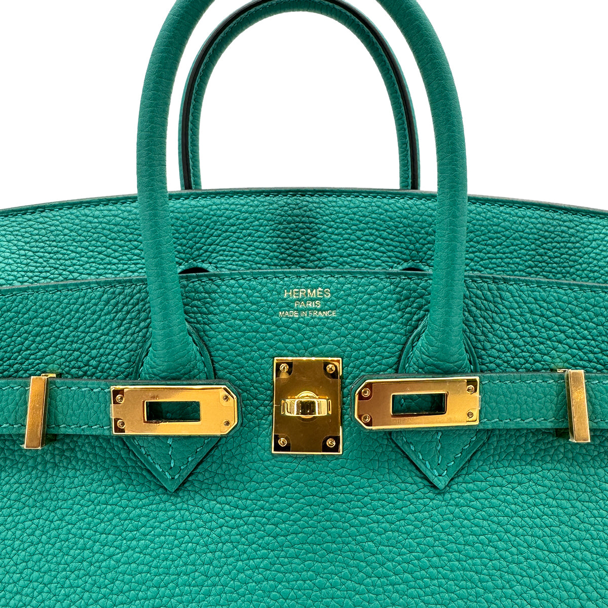 HERMES BIRKIN 25 VERT VERONE TAURILLON CLEMENCE HAND BAG D GHW 90250513