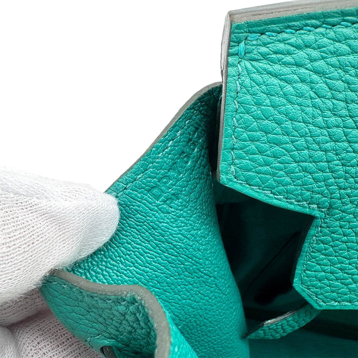 HERMES BIRKIN 25 VERT VERONE TAURILLON CLEMENCE HAND BAG D GHW 90250513