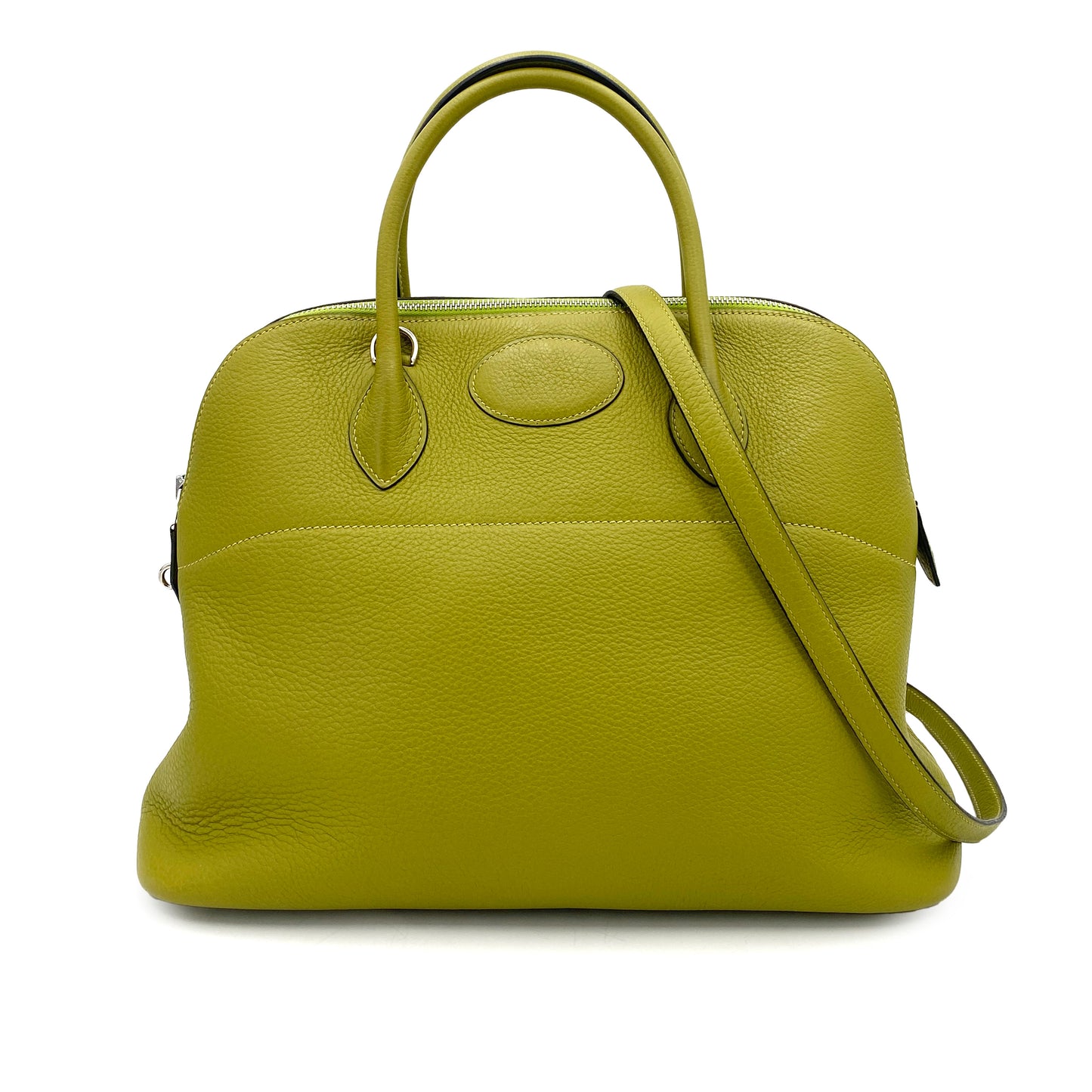 HERMES BOLIDE 35 ANIS GREEN TAURILLON CLEMENCE HAND SHOULDER BAG □H 90250514