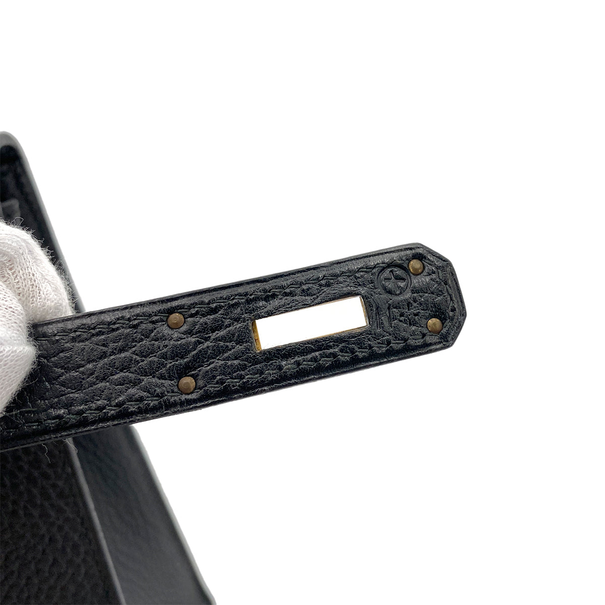 HERMES KELLY 32 SELLIER BLACK ARDENNES HAND SHOULDER BAG 〇X 90250515