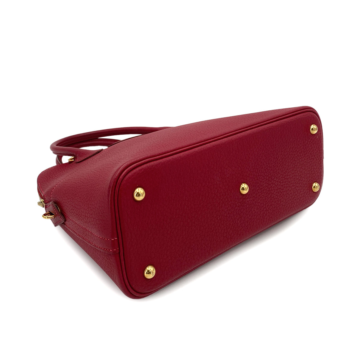 HERMES BOLIDE 31 ROUGE VIF FJORD HAND SHOULDER BAG □H 90250517