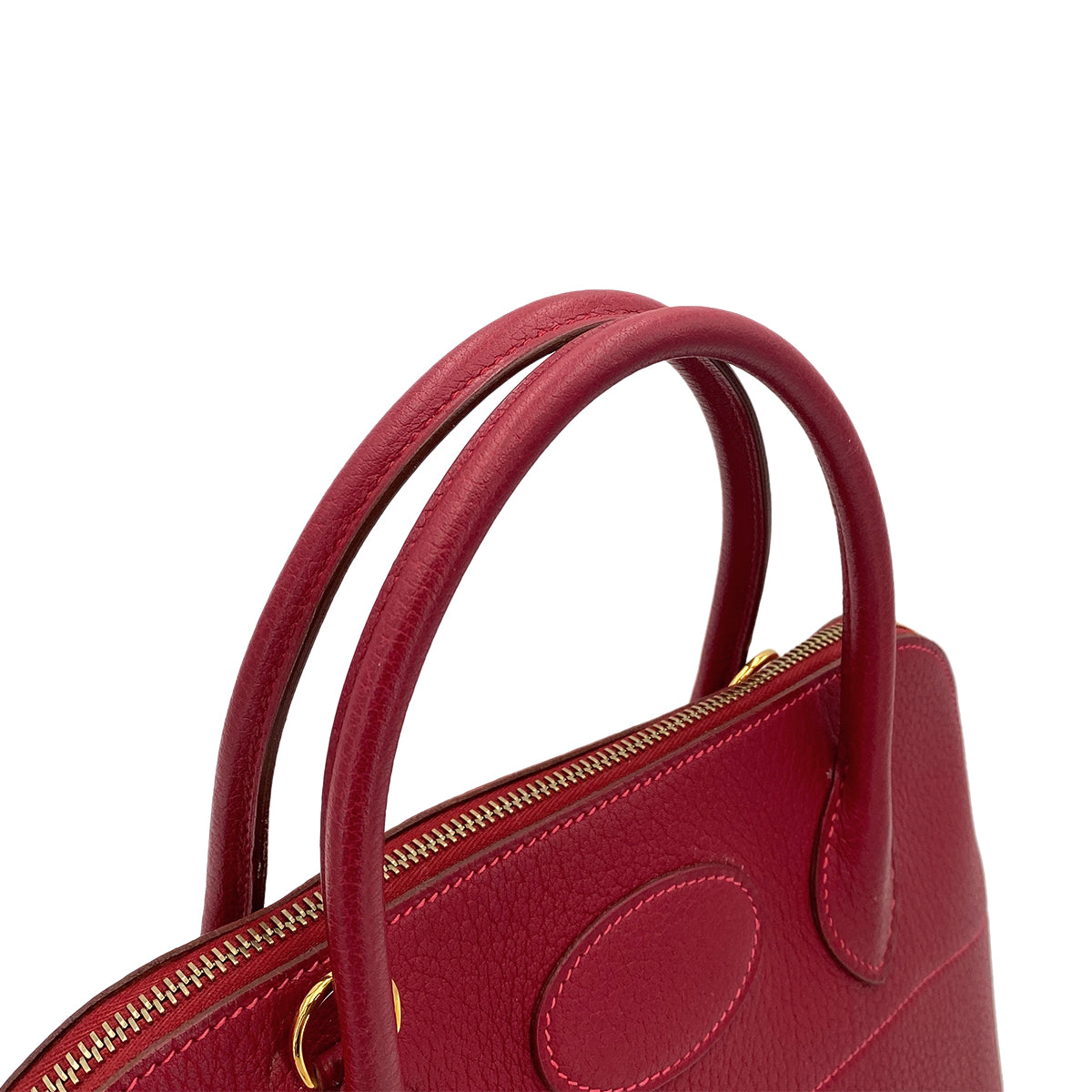 HERMES BOLIDE 31 ROUGE VIF FJORD HAND SHOULDER BAG □H 90250517