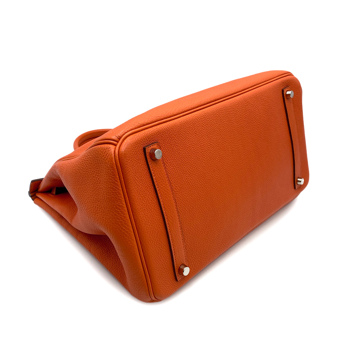 HERMES BIRKIN 35 ORANGE TOGO HAND BAG □P 90250743