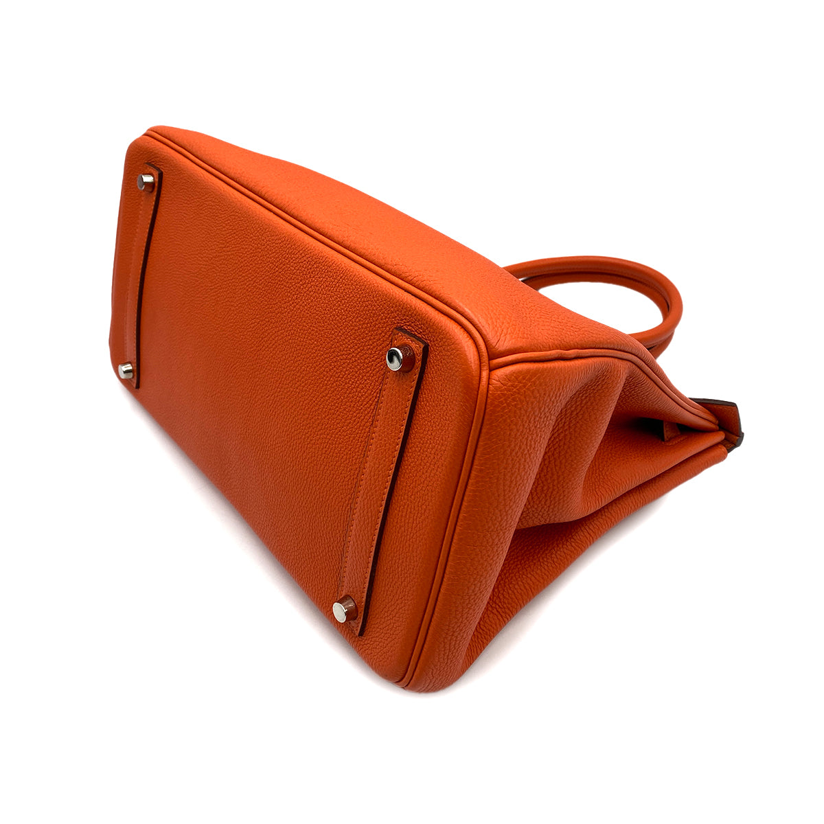 HERMES BIRKIN 35 ORANGE TOGO HAND BAG □P 90250743
