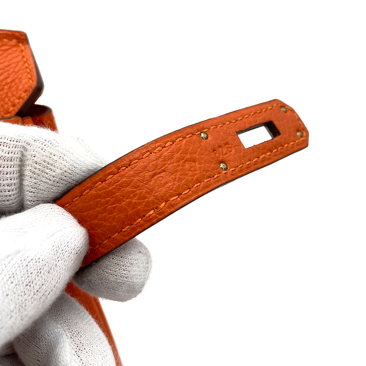 HERMES BIRKIN 35 ORANGE TOGO HAND BAG □P 90250743