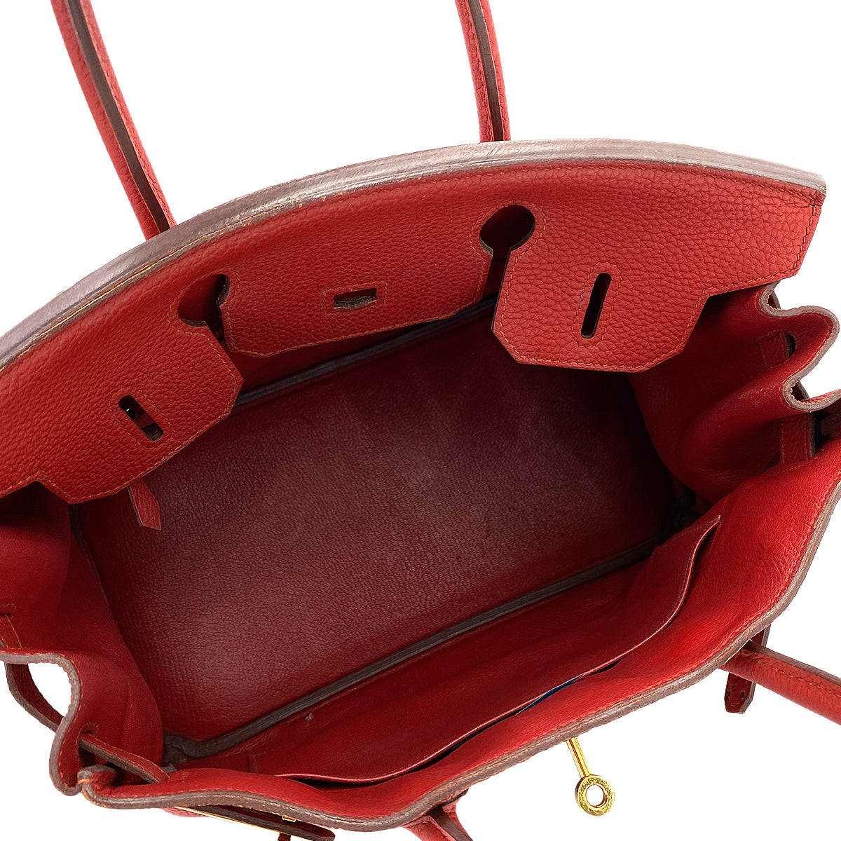 HERMES BIRKIN 30 ROUGE VIF TOGO HAND BAG T GHW 90250924