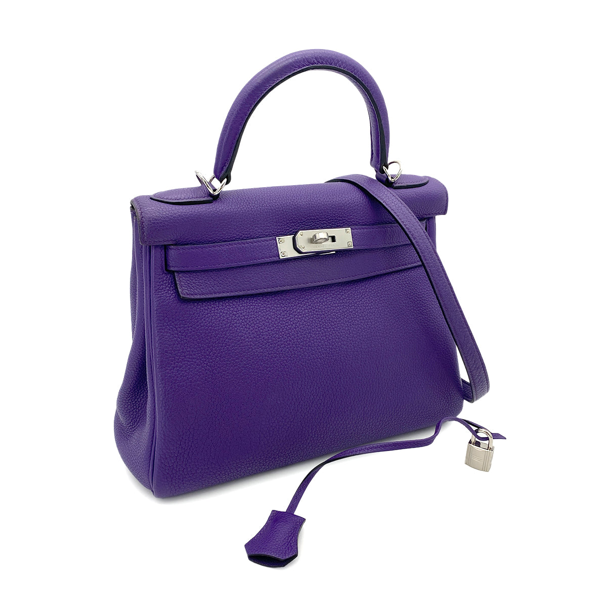 HERMES KELLY 28 RETOURNE ULTRAVIOLET TAURILLON CLEMENCE HAND SHOULDER BAG A SHW 90251073