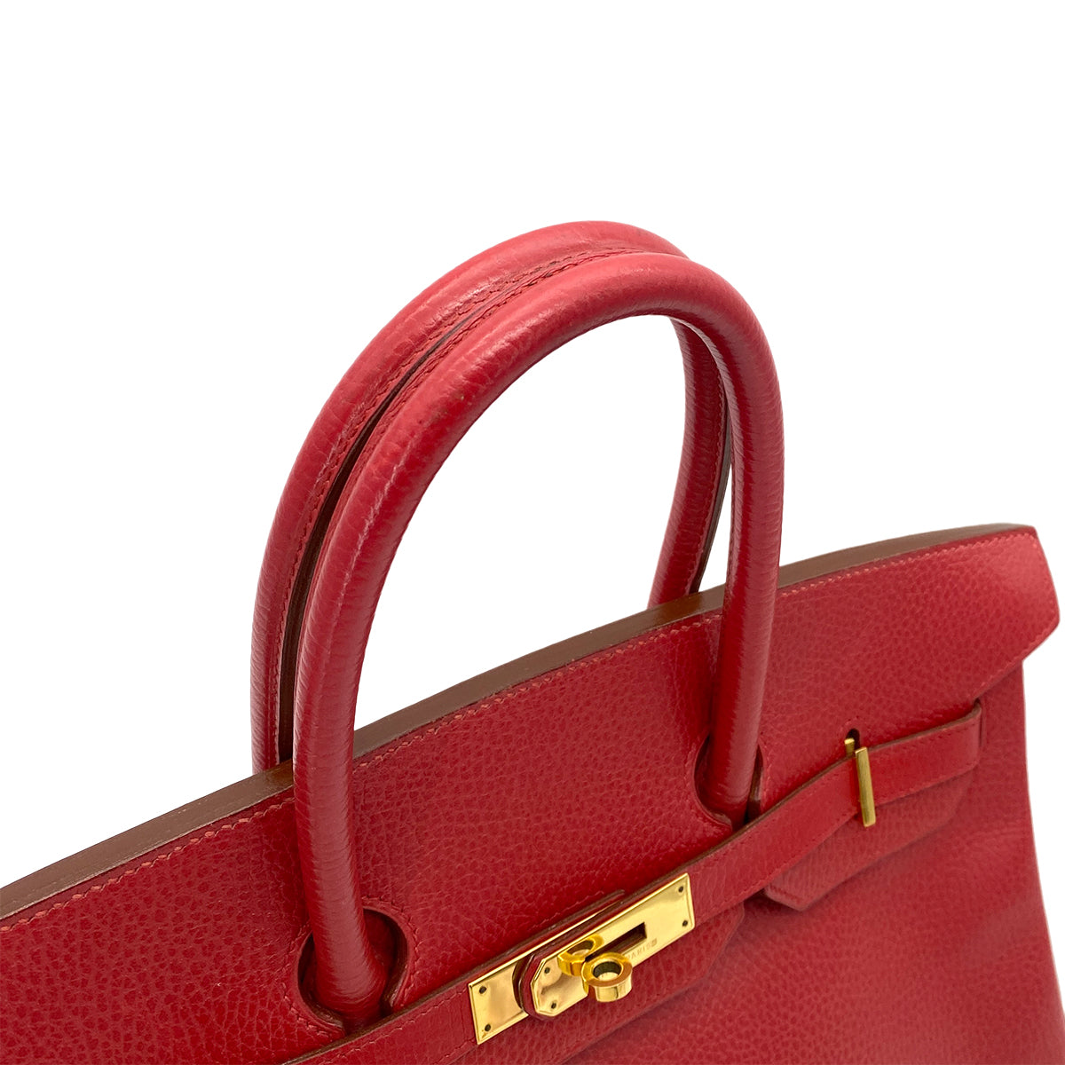 HERMES BIRKIN 35 ROUGE VIF ARDENNES HAND BAG 〇X GHW 90251080