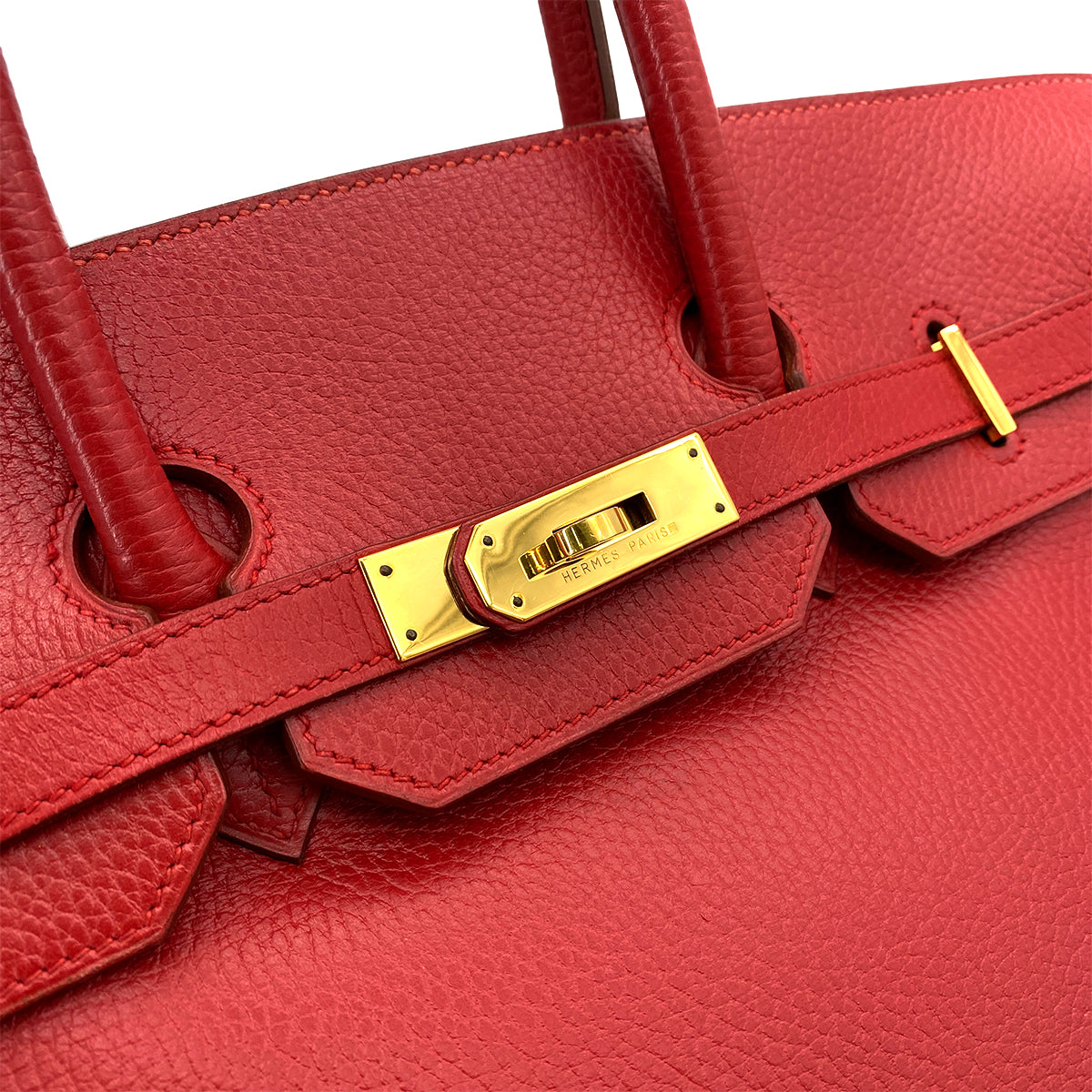 HERMES BIRKIN 35 ROUGE VIF ARDENNES HAND BAG 〇X GHW 90251080