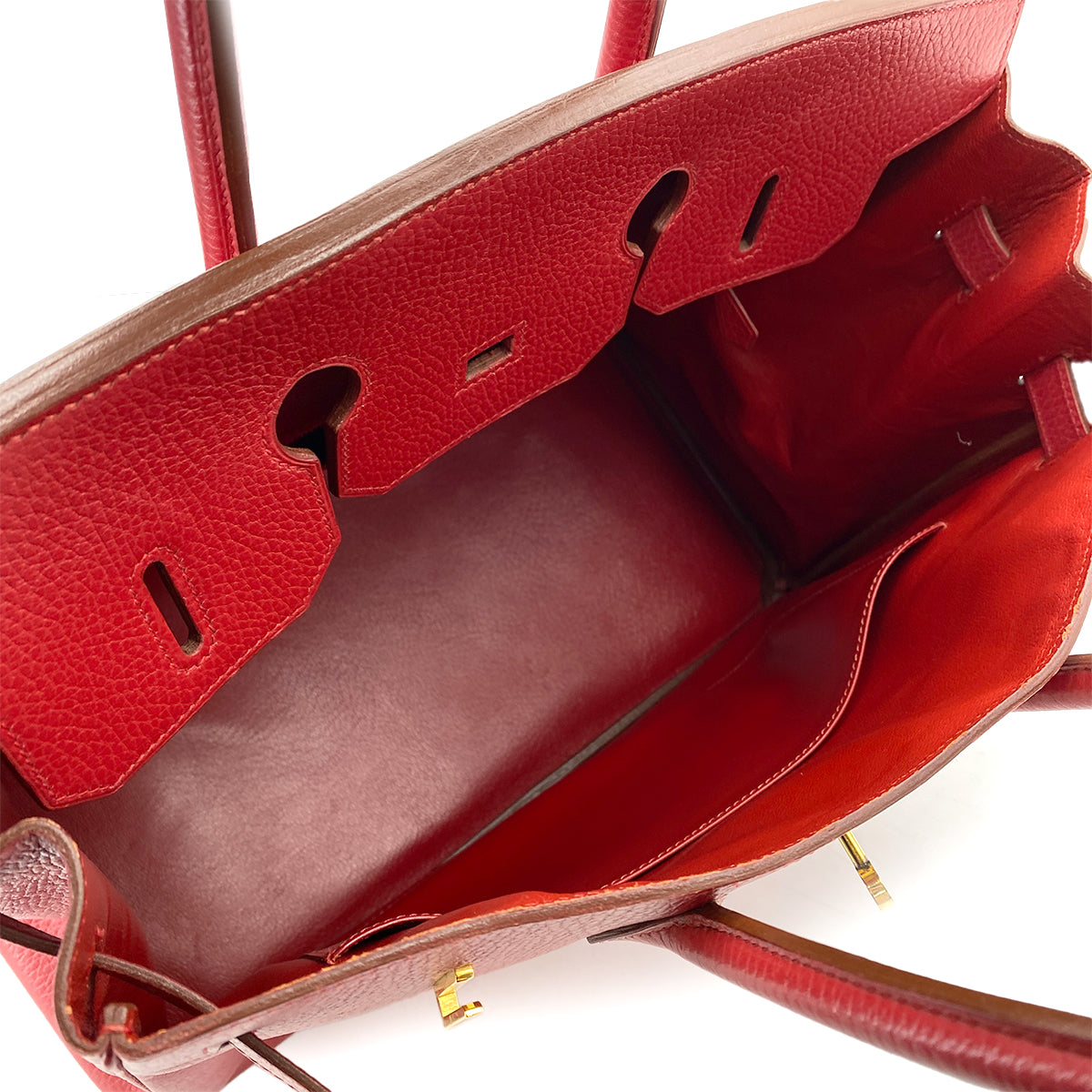 HERMES BIRKIN 35 ROUGE VIF ARDENNES HAND BAG 〇X GHW 90251080