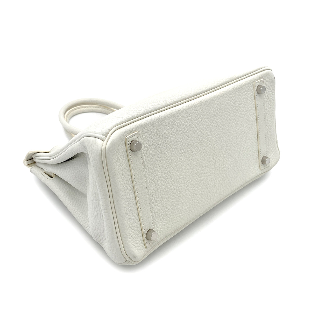 HERMES BIRKIN 30 WHITE TOGO HAND BAG □M SHW 90251081