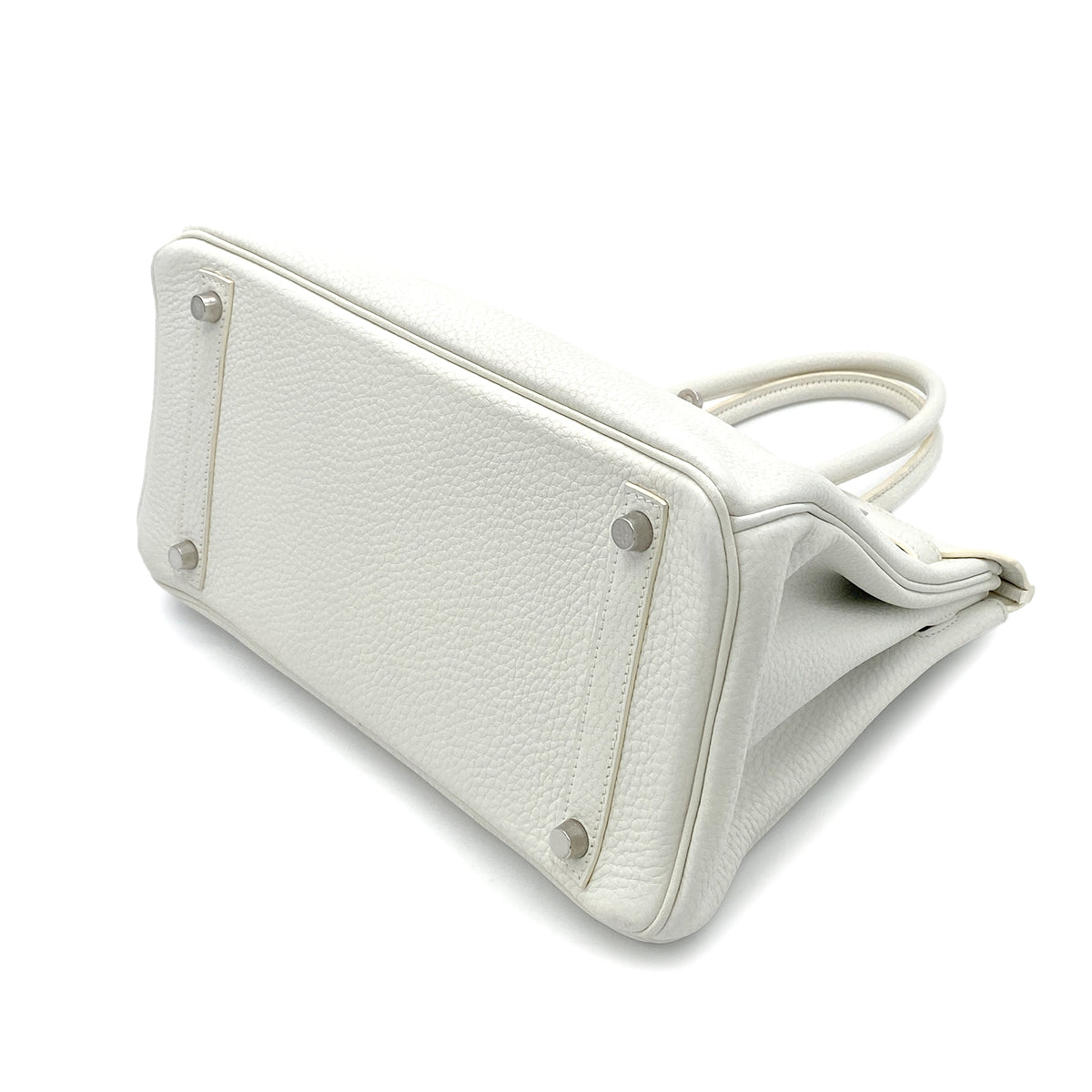 HERMES BIRKIN 30 WHITE TOGO HAND BAG □M SHW 90251081
