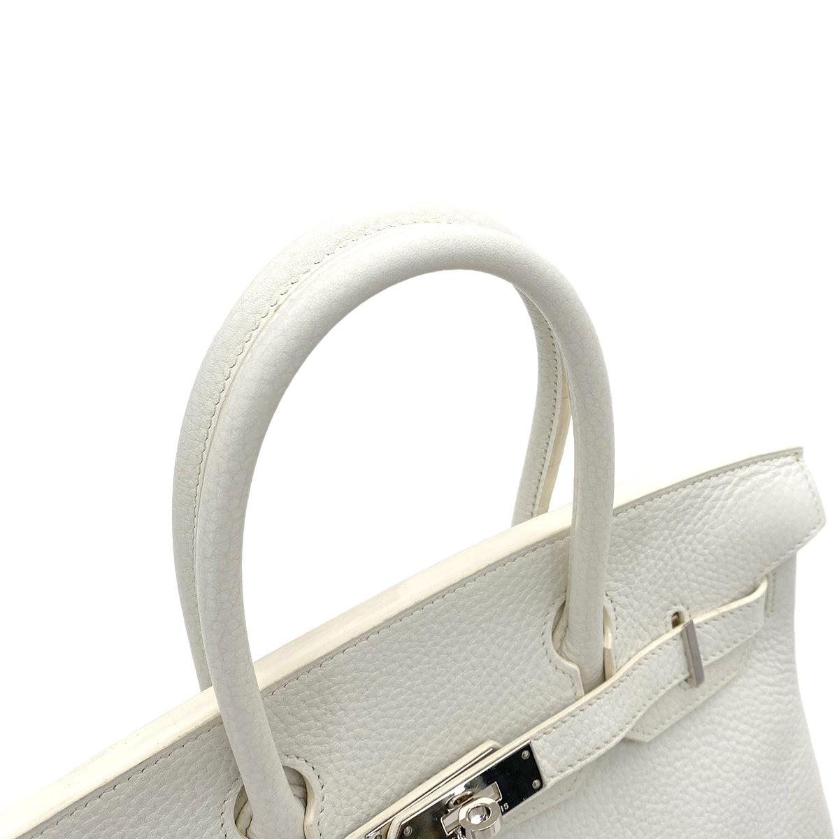 HERMES BIRKIN 30 WHITE TOGO HAND BAG □M SHW 90251081