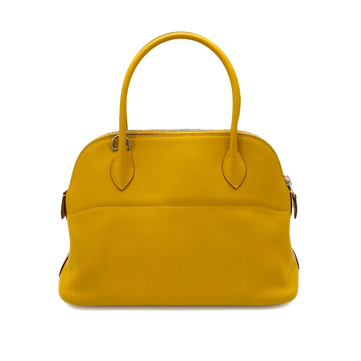 HERMES BOLIDE 27 JAUNE AMBER VEAU SWIFT HAND SHOULDER BAG C 90251103