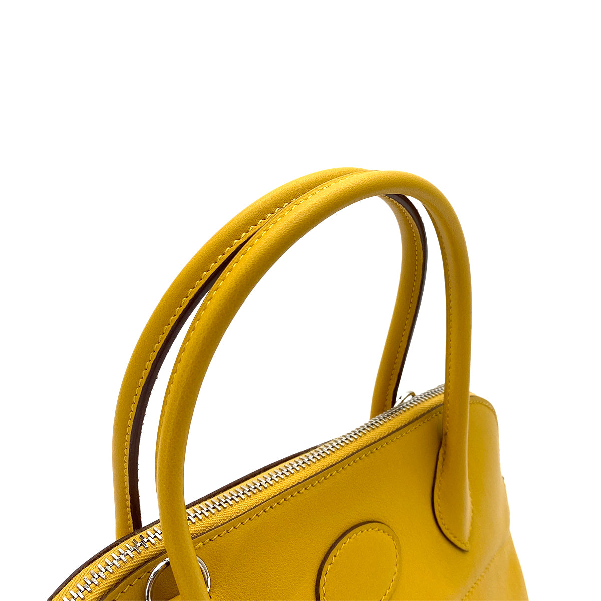 HERMES BOLIDE 27 JAUNE AMBER VEAU SWIFT HAND SHOULDER BAG C 90251103