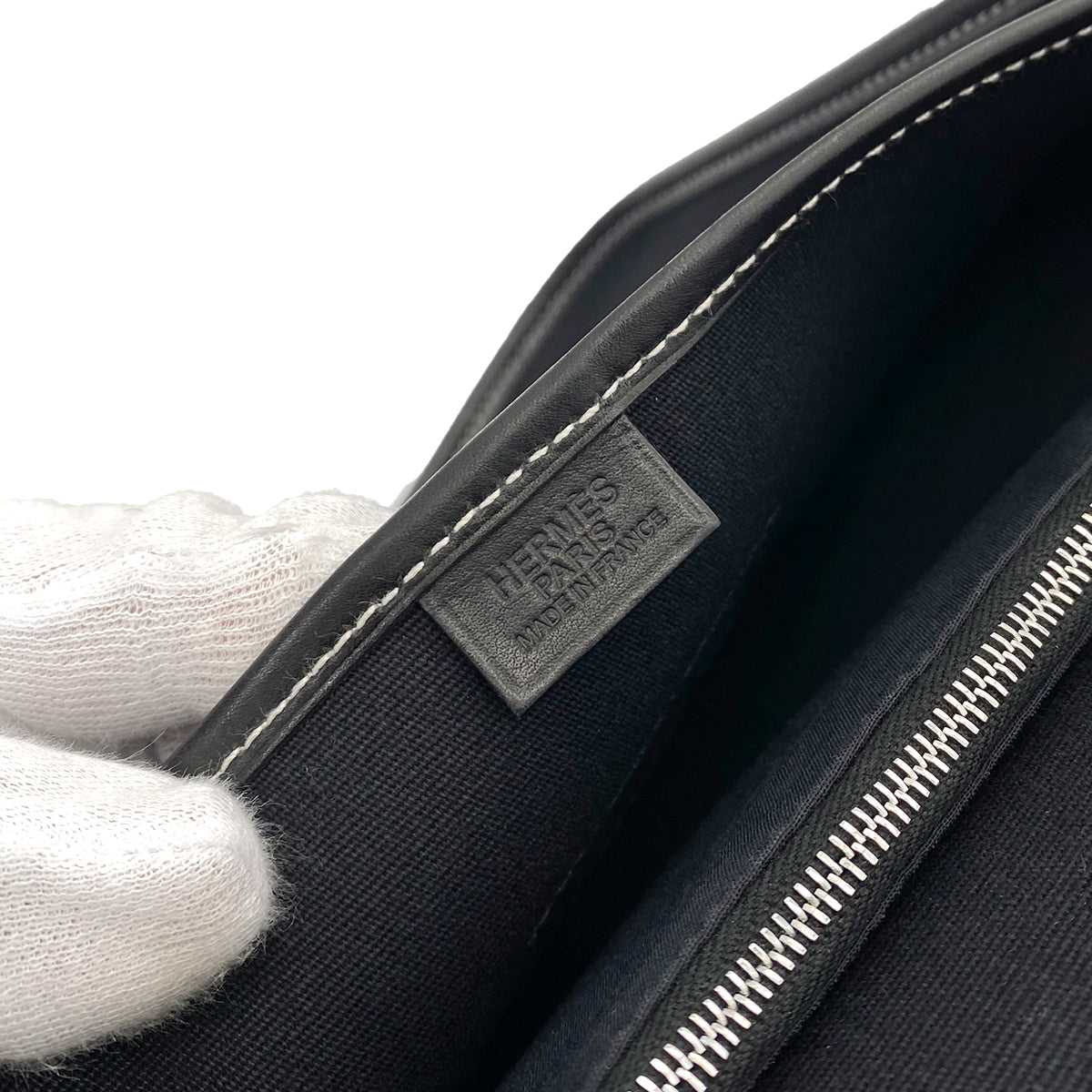 HERMES BUENAVENTURA MINI BLACK TOILE OFFICIER SHOULDER BAG 90251112