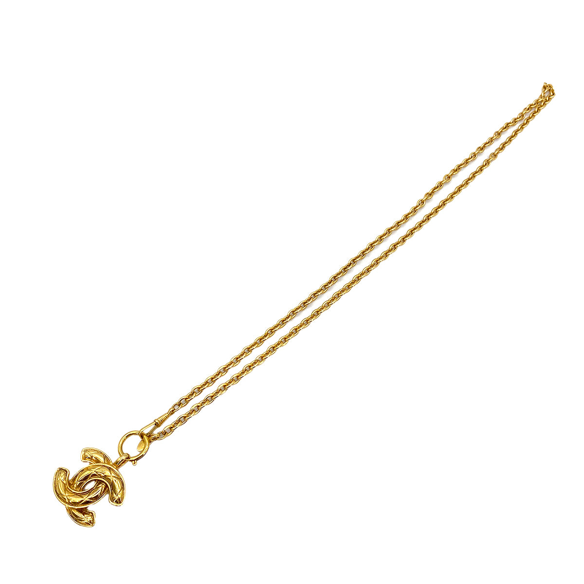CHANEL VINTAGE NECKLACE MATELASSE COCOMARK ACCESSORY 90251129